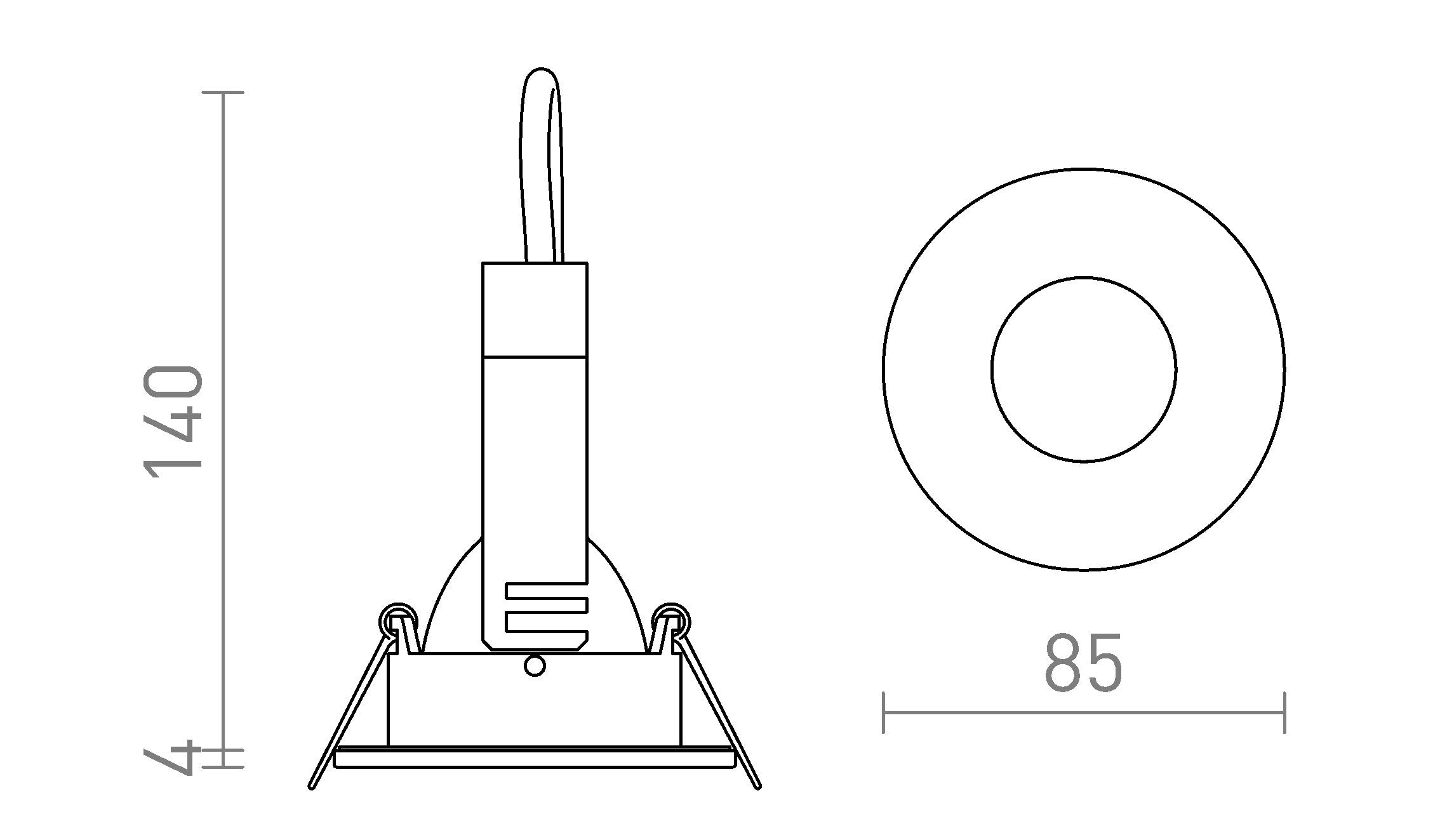 ISLA încastrată lampă - Product sketch
