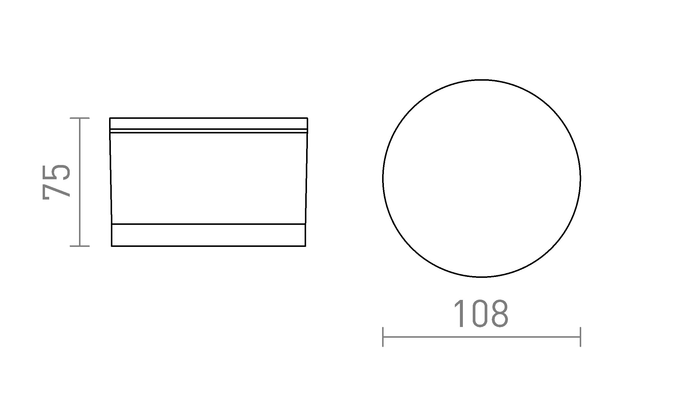 ORIN R da soffitto lampada - Product sketch