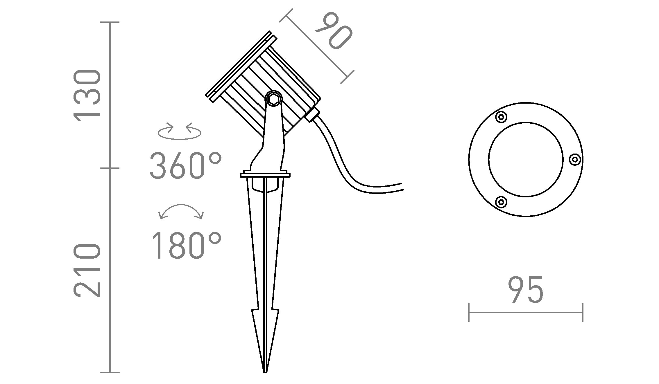 BLUESTAR cu vârf lampă - Product sketch