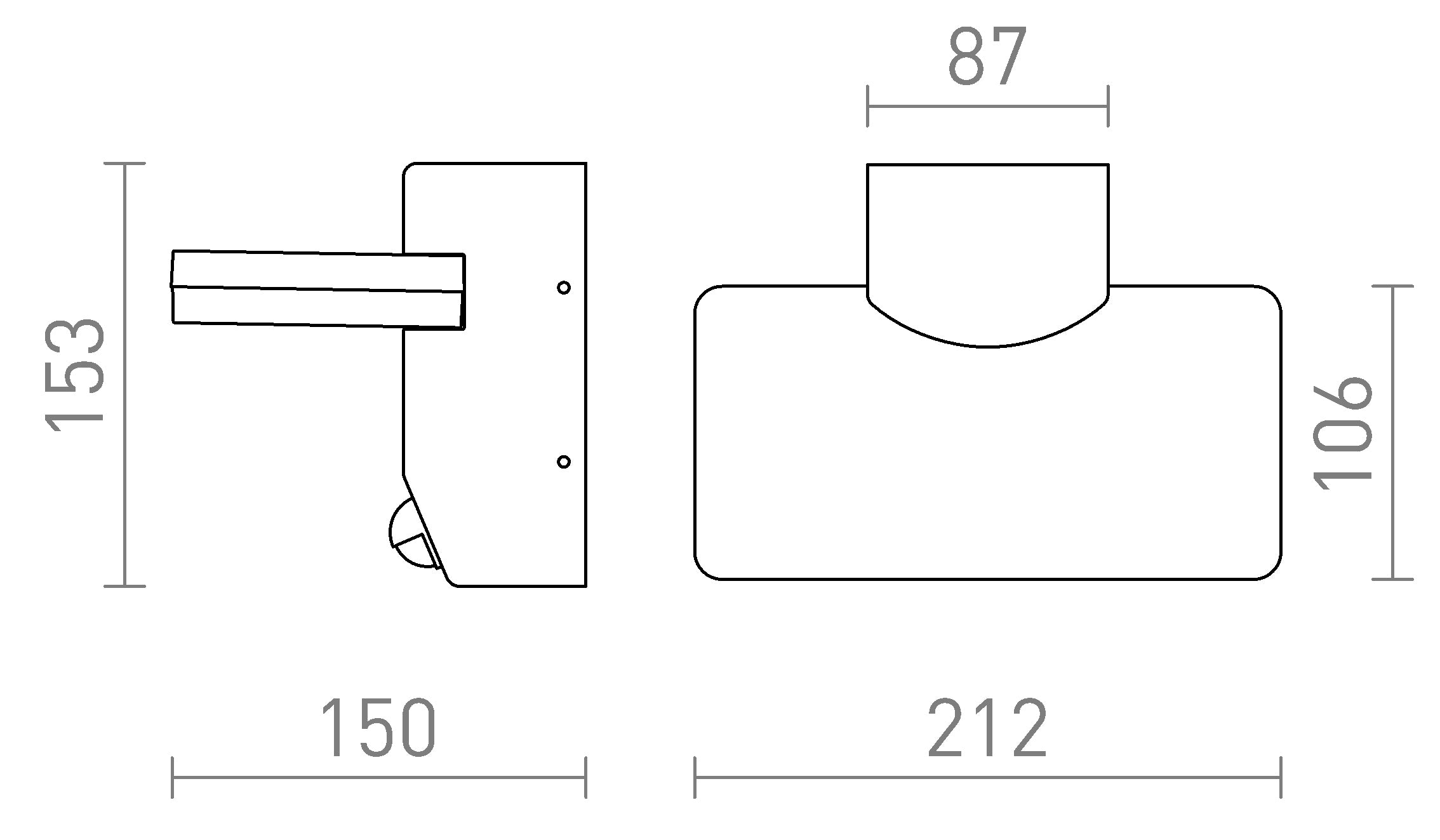 RINA PIR Wandleuchte lampe - Product sketch