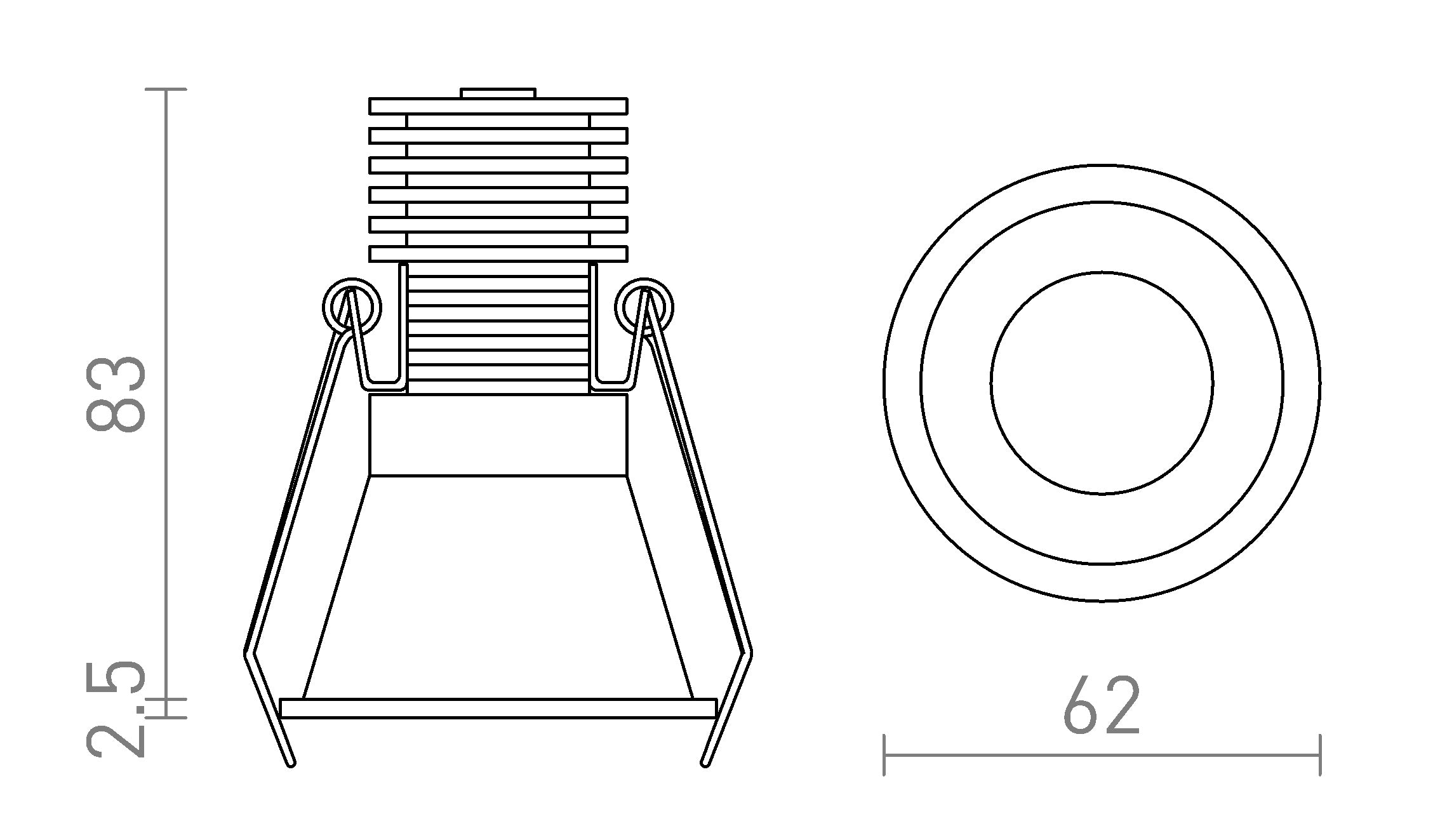 OWEN Dimmbare Einbauleuchte lampe - Product sketch