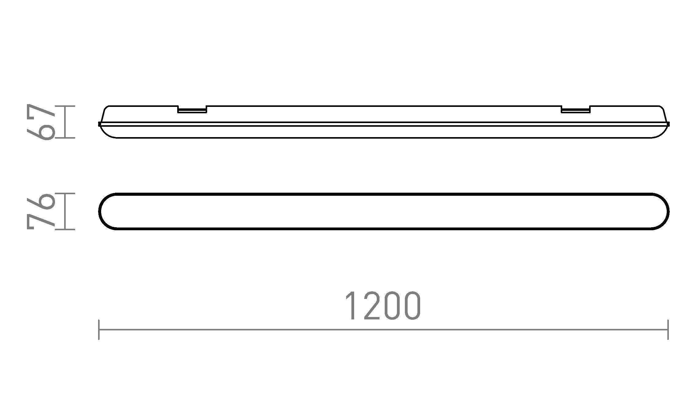 TRIDENT PRO 120 tube - Product sketch