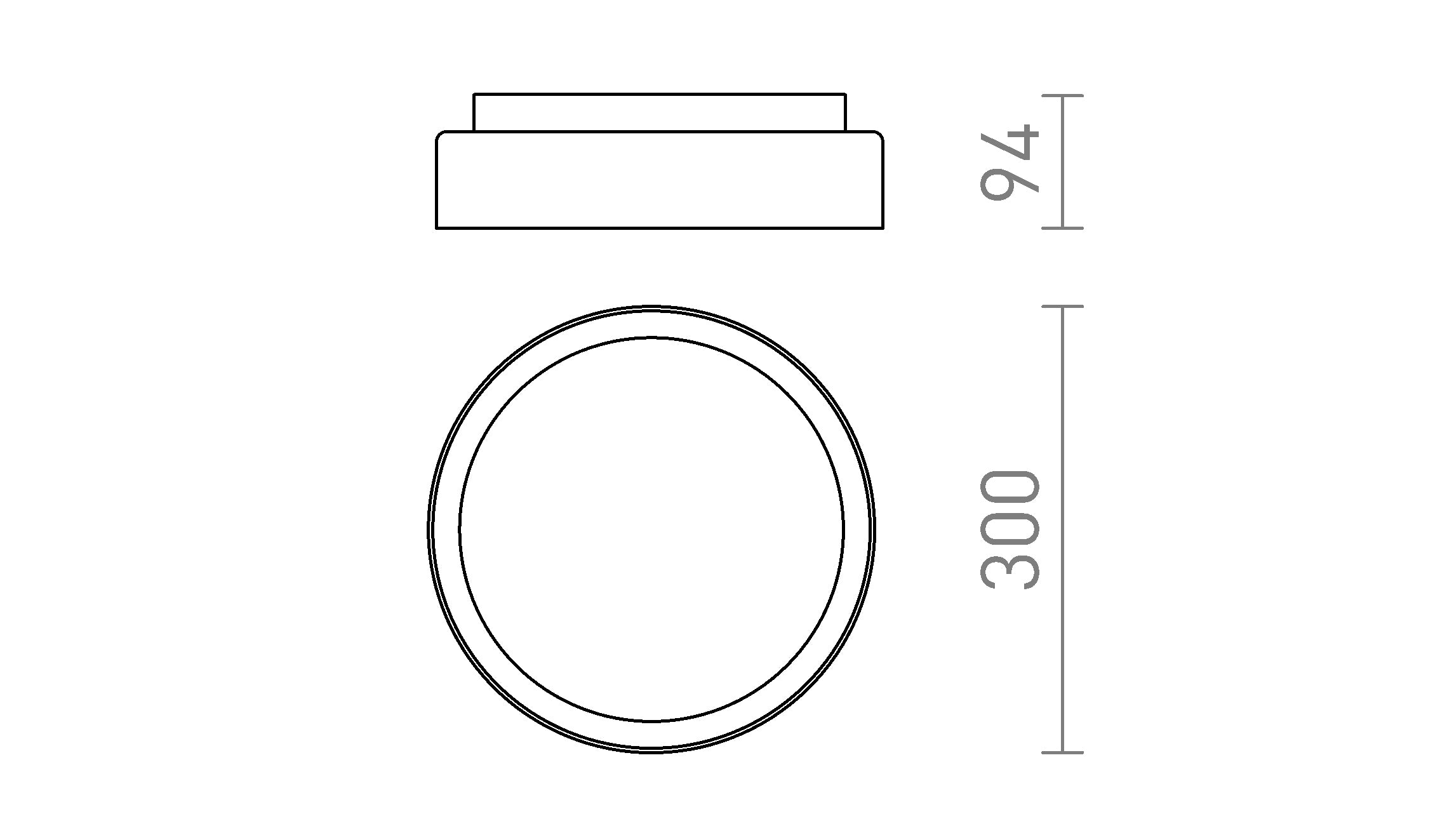 VENICE LED 30 techo lámpara - Product sketch