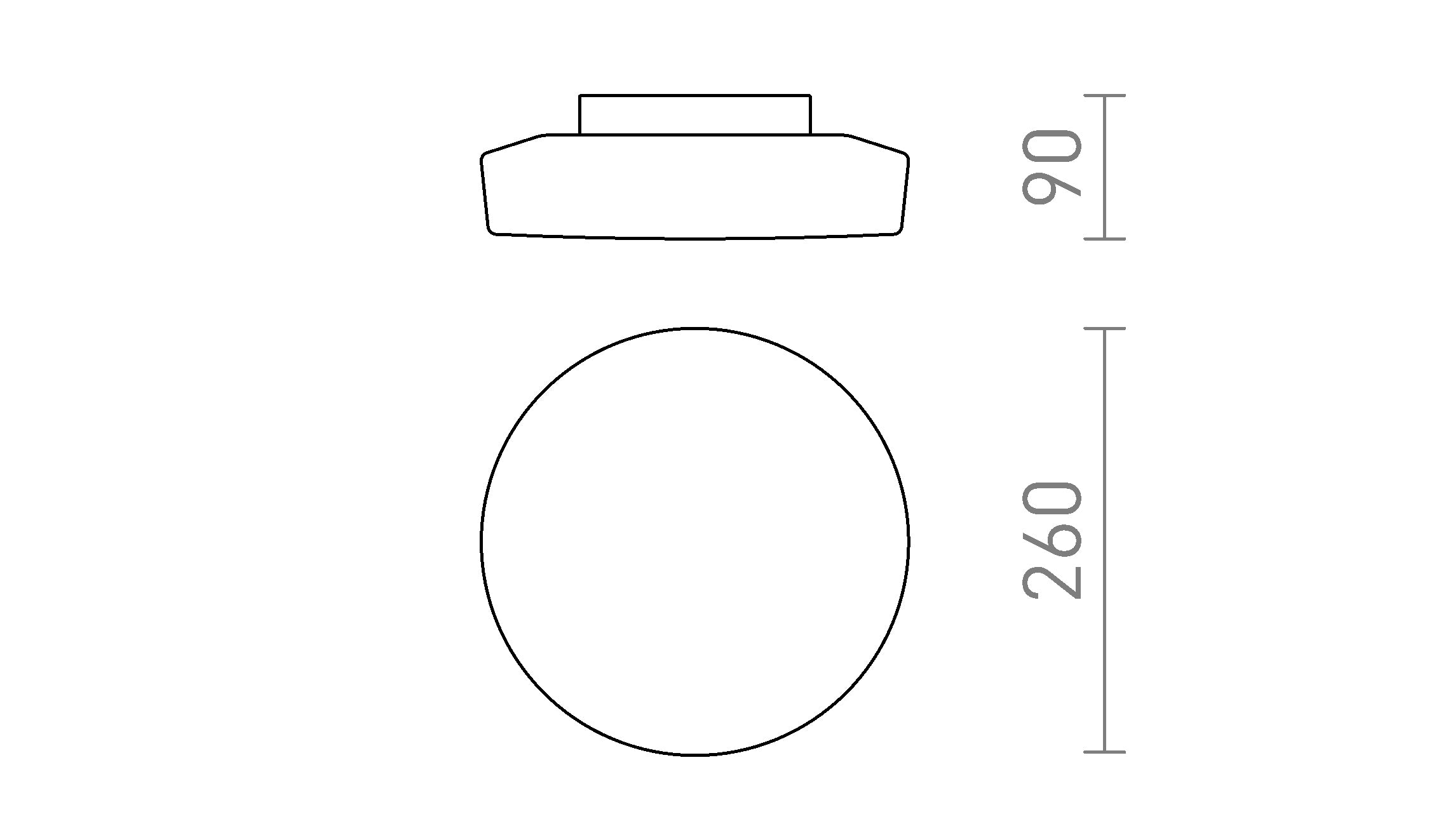 ZARA LED 26 οροφής λαμπτήρας - Product sketch