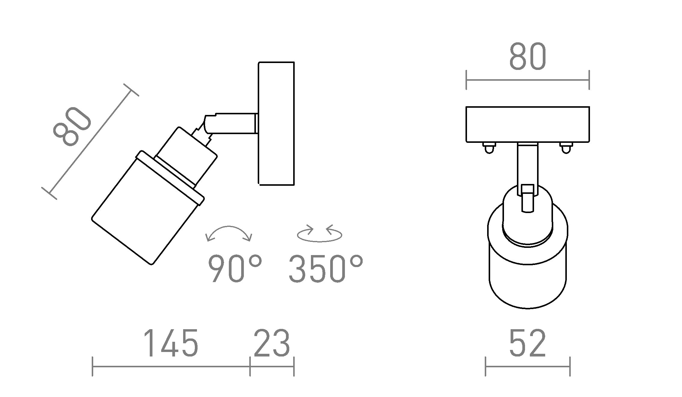 LINN I wandlamp lamp - Product sketch