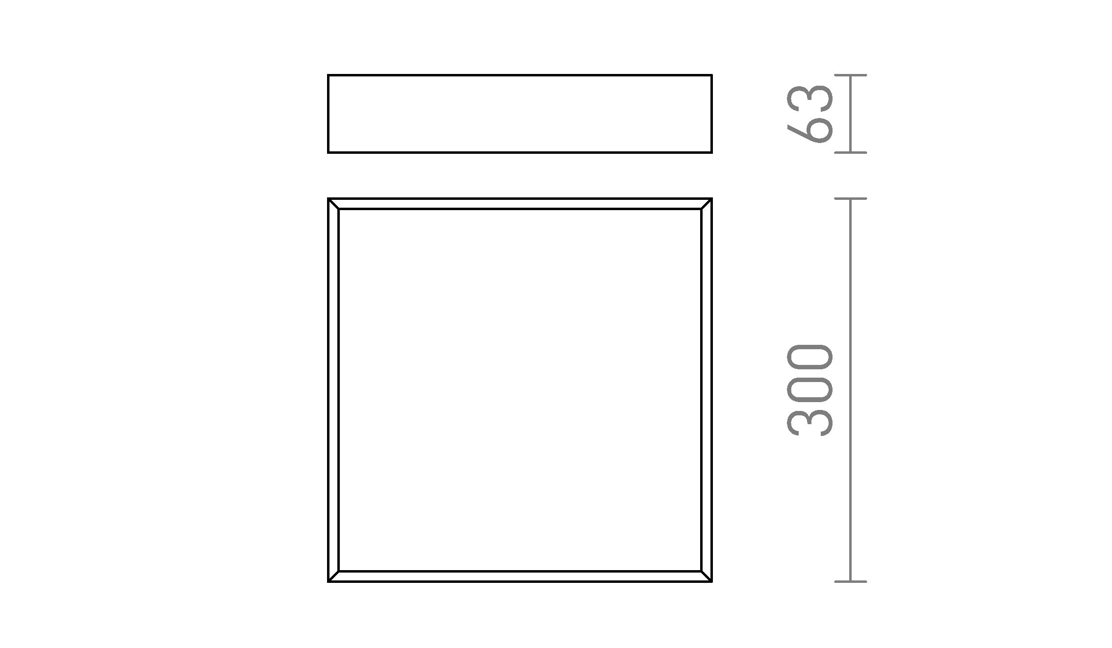 MERANO LED 30 Deckenleuchte lampe - Product sketch