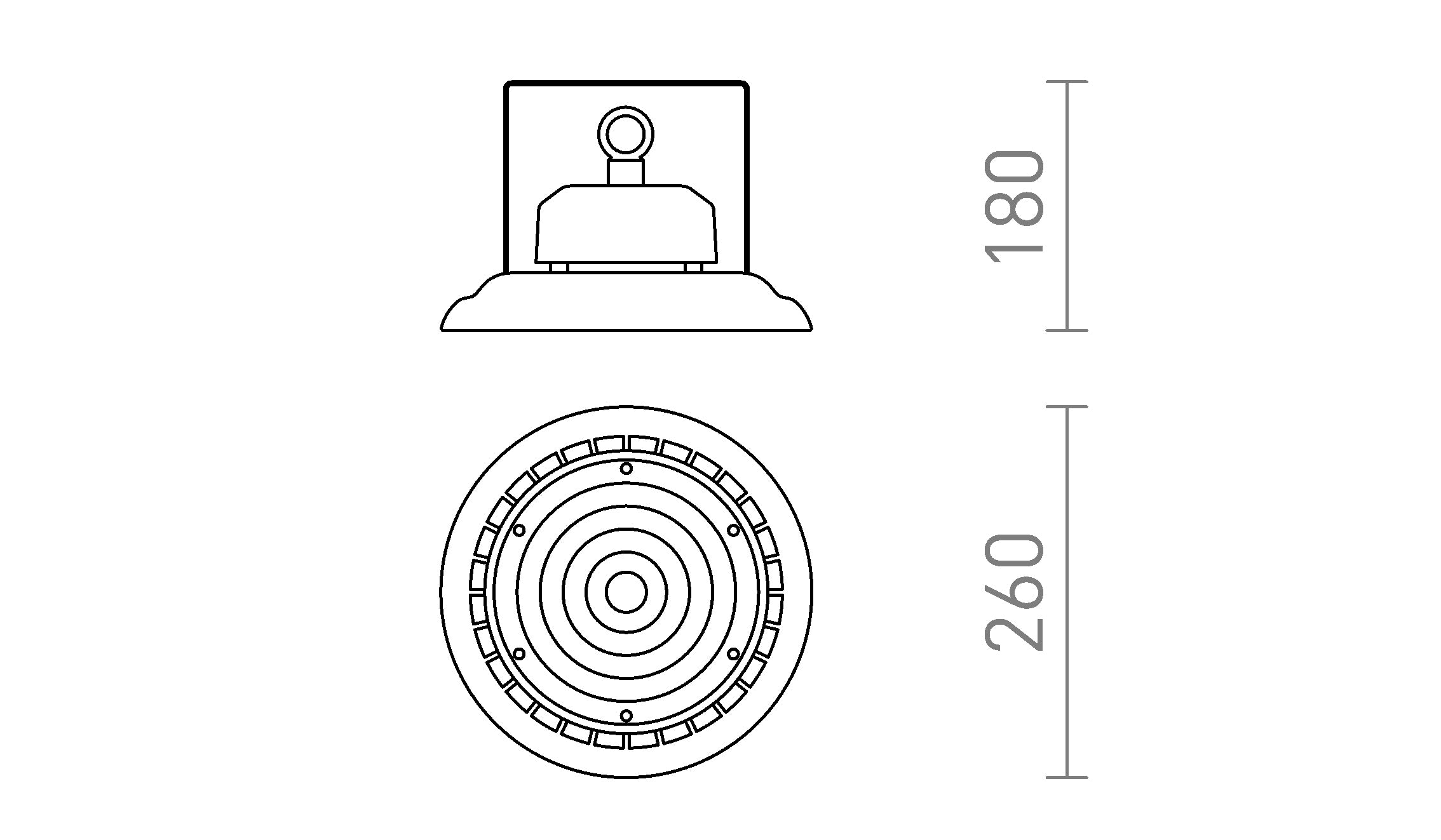 MEGALOS PRO 26 tijelo - Product sketch