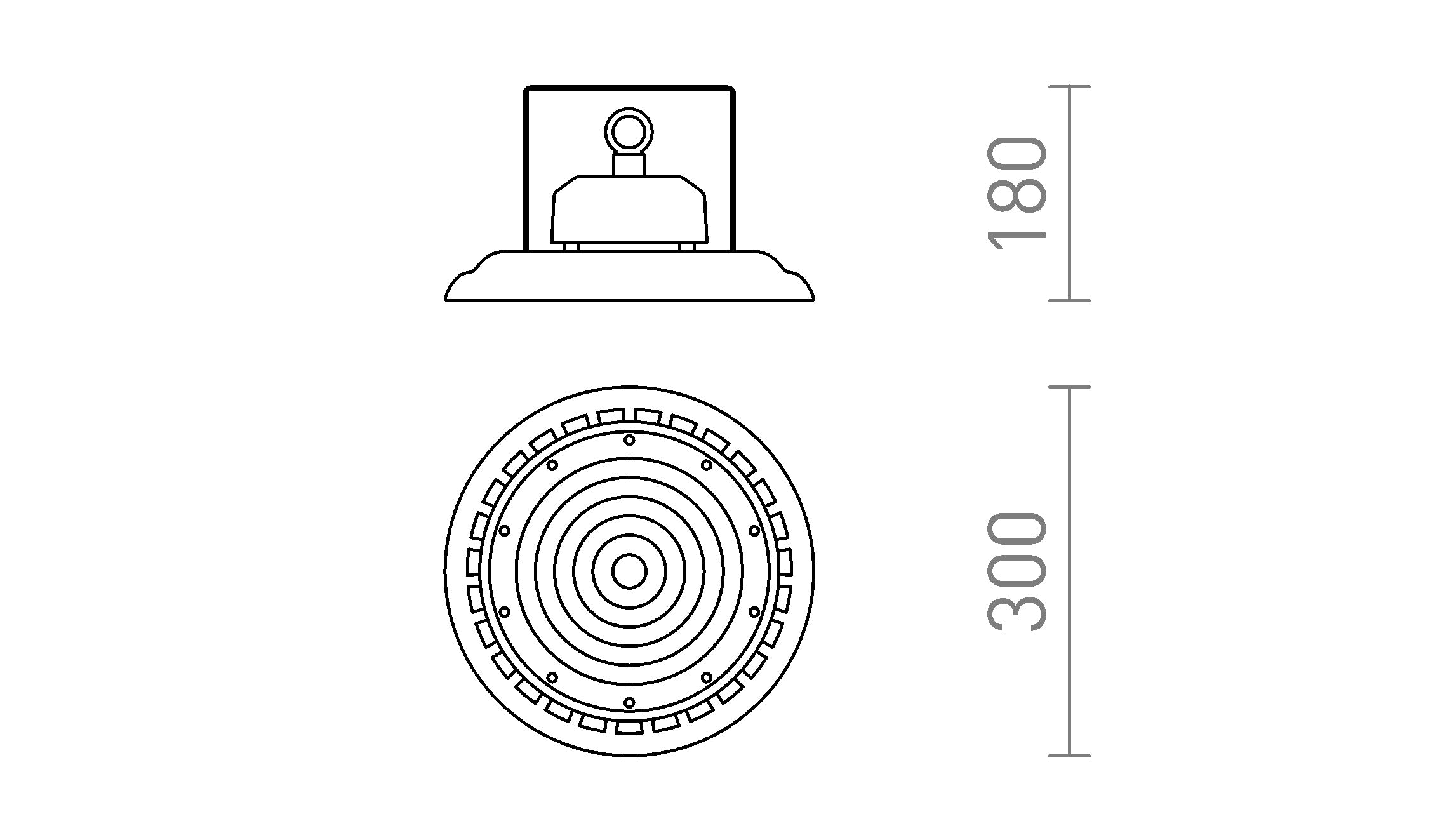 MEGALOS PRO 30 corpo - Product sketch