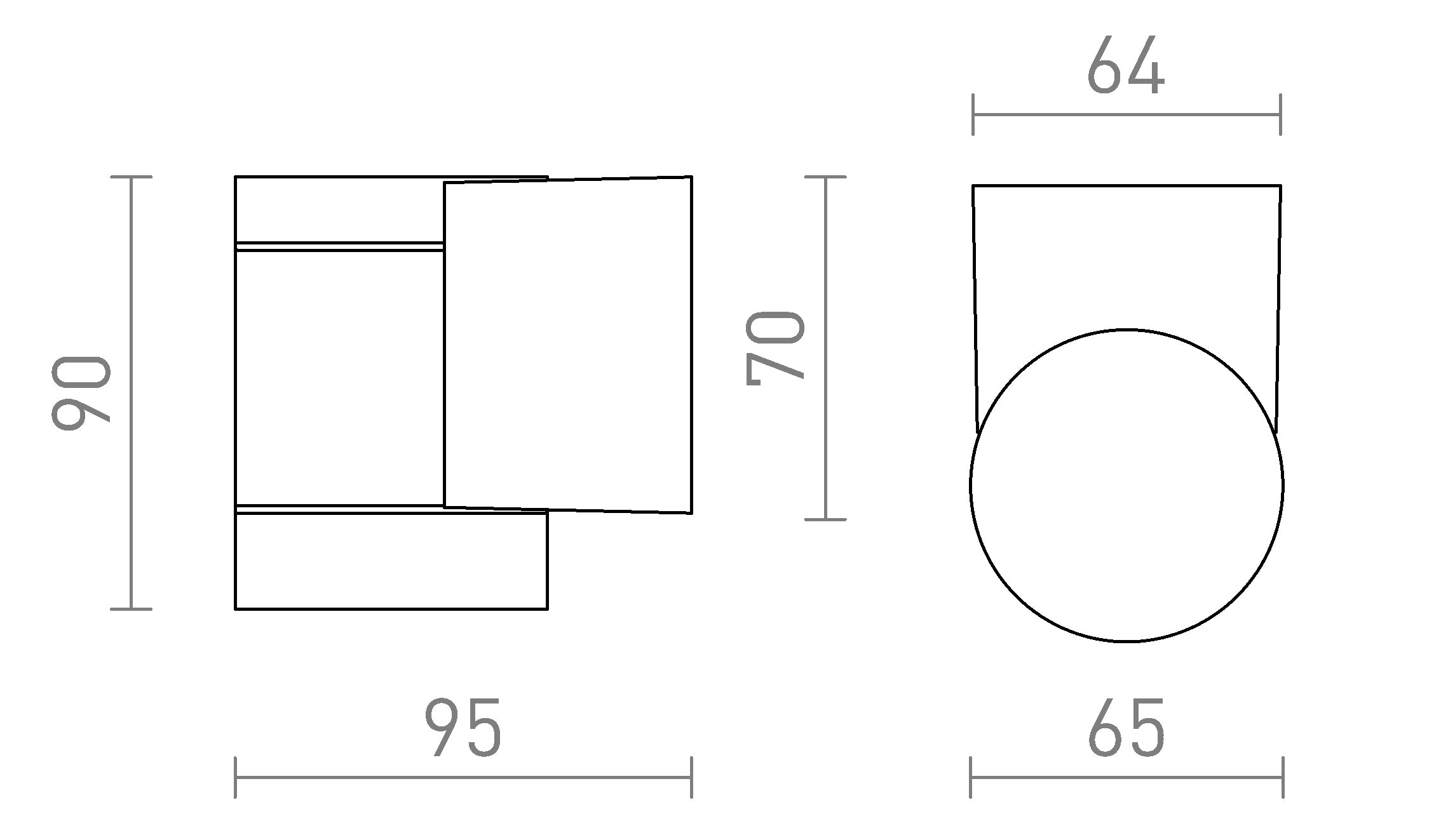 MIZZI NEW I Wandleuchte lampe - Product sketch