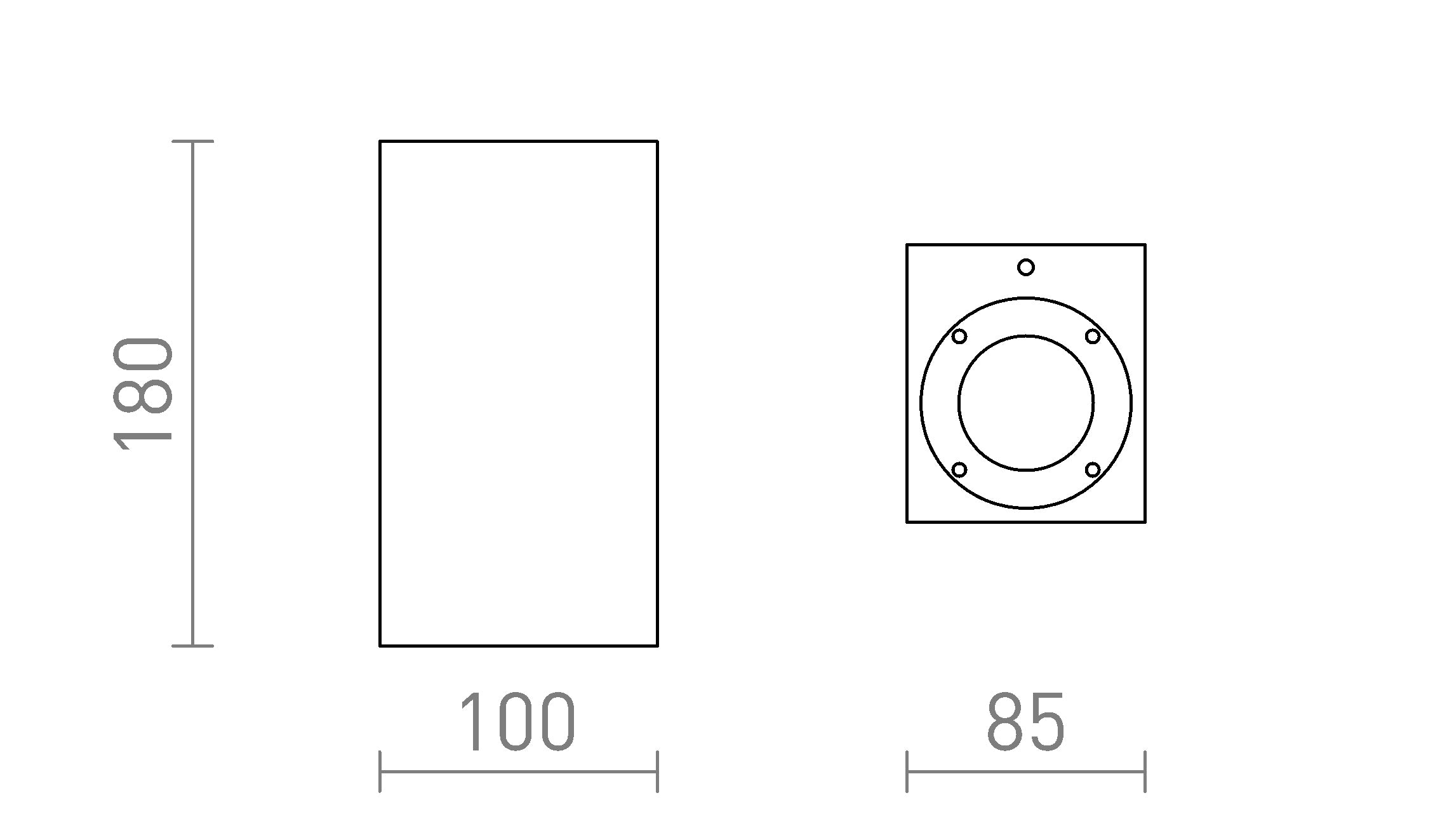KANE II de pared lámpara - Product sketch