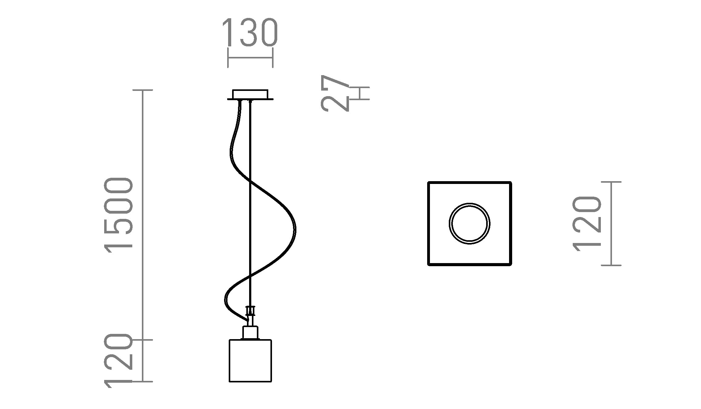DADOS NEW suspenso lâmpada - Product sketch