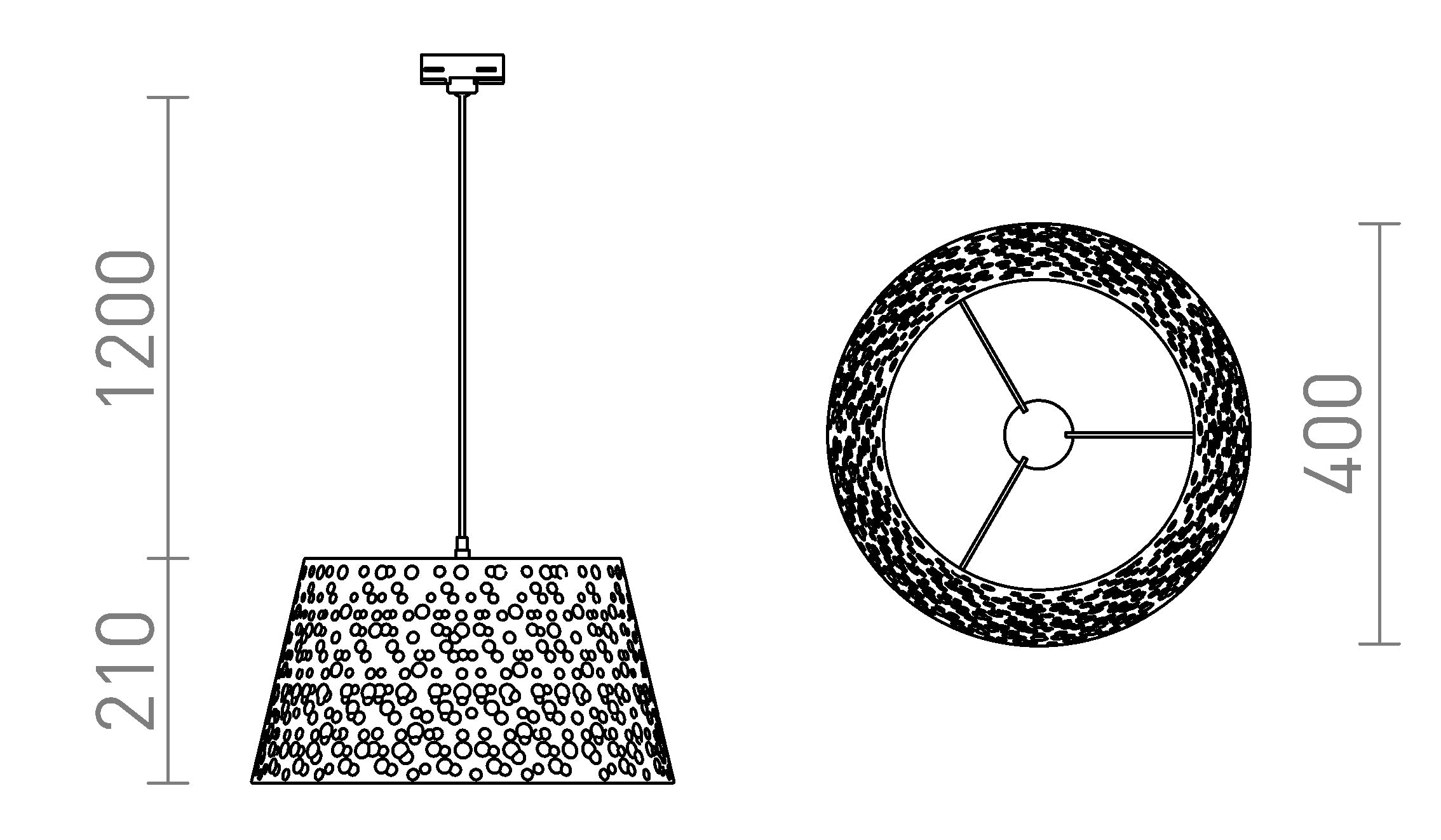 BUCKY 40 für 3-Phasen-Stromschiene - Product sketch