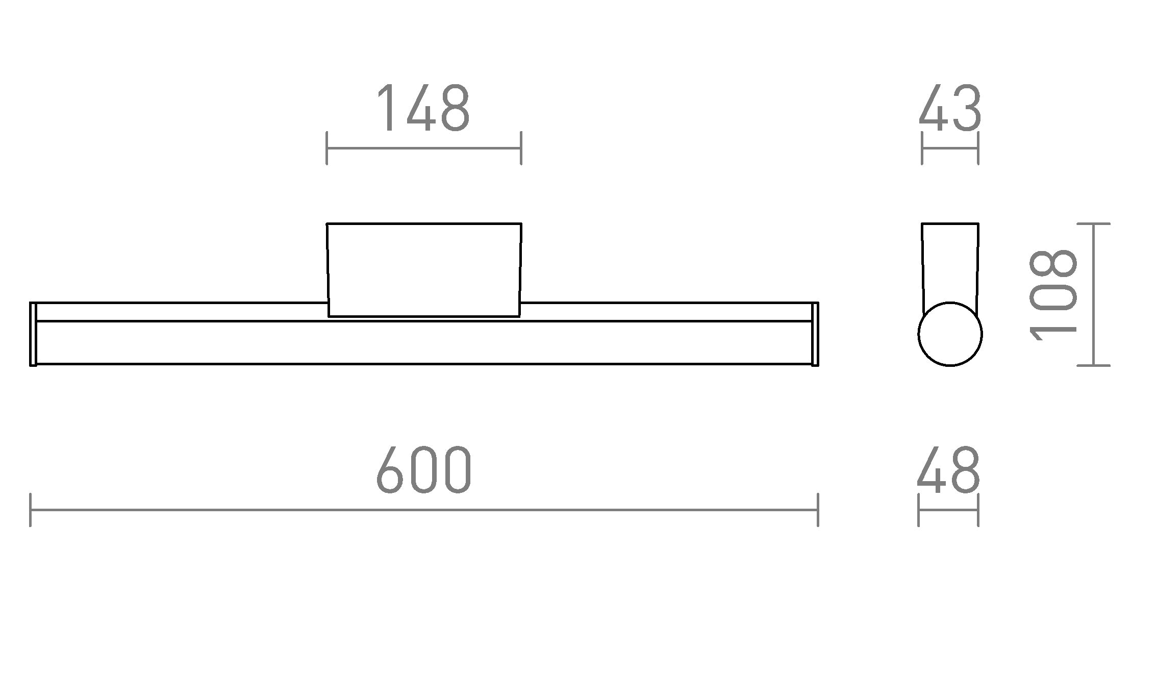 CASSAMBA 60 Wandleuchte lampe - Product sketch