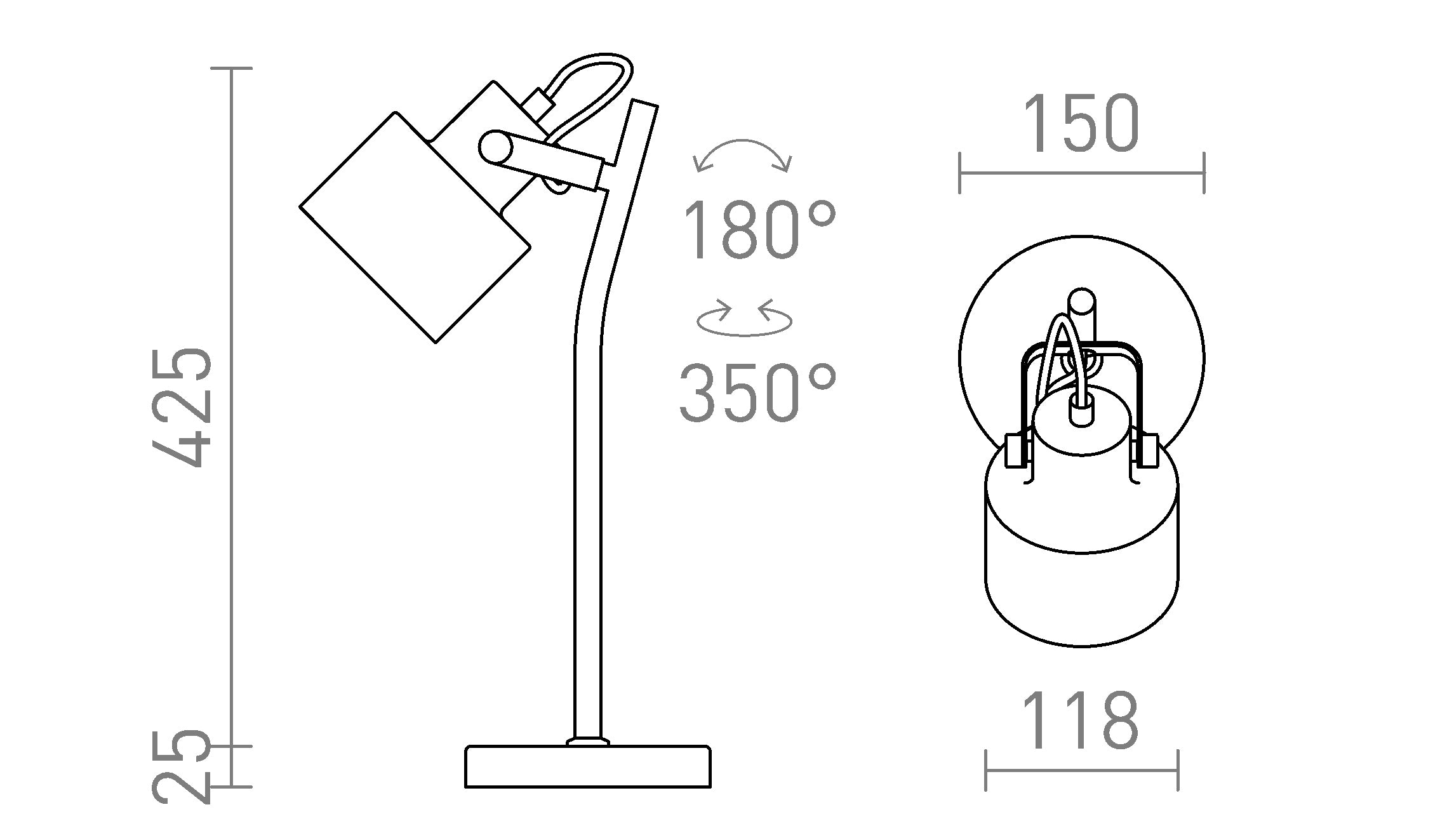 CELEIA de mesa lámpara - Product sketch