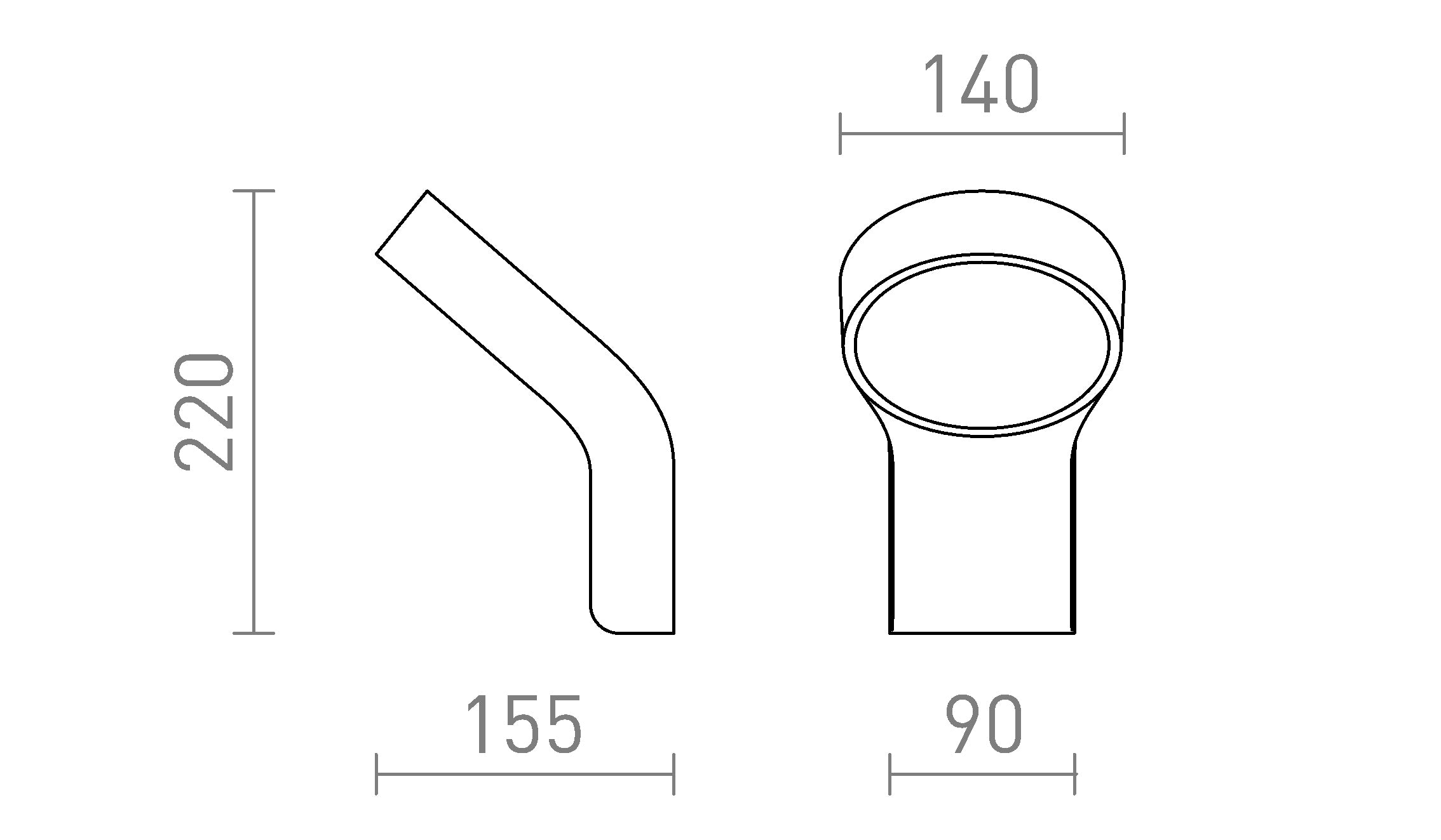 ELIA de pared lámpara - Product sketch