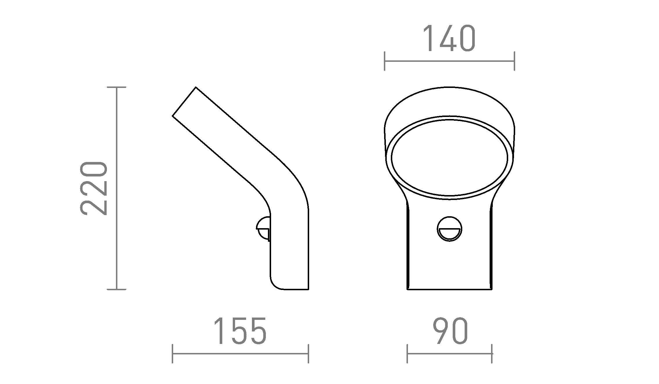 ELIA PIR de pared lámpara - Product sketch