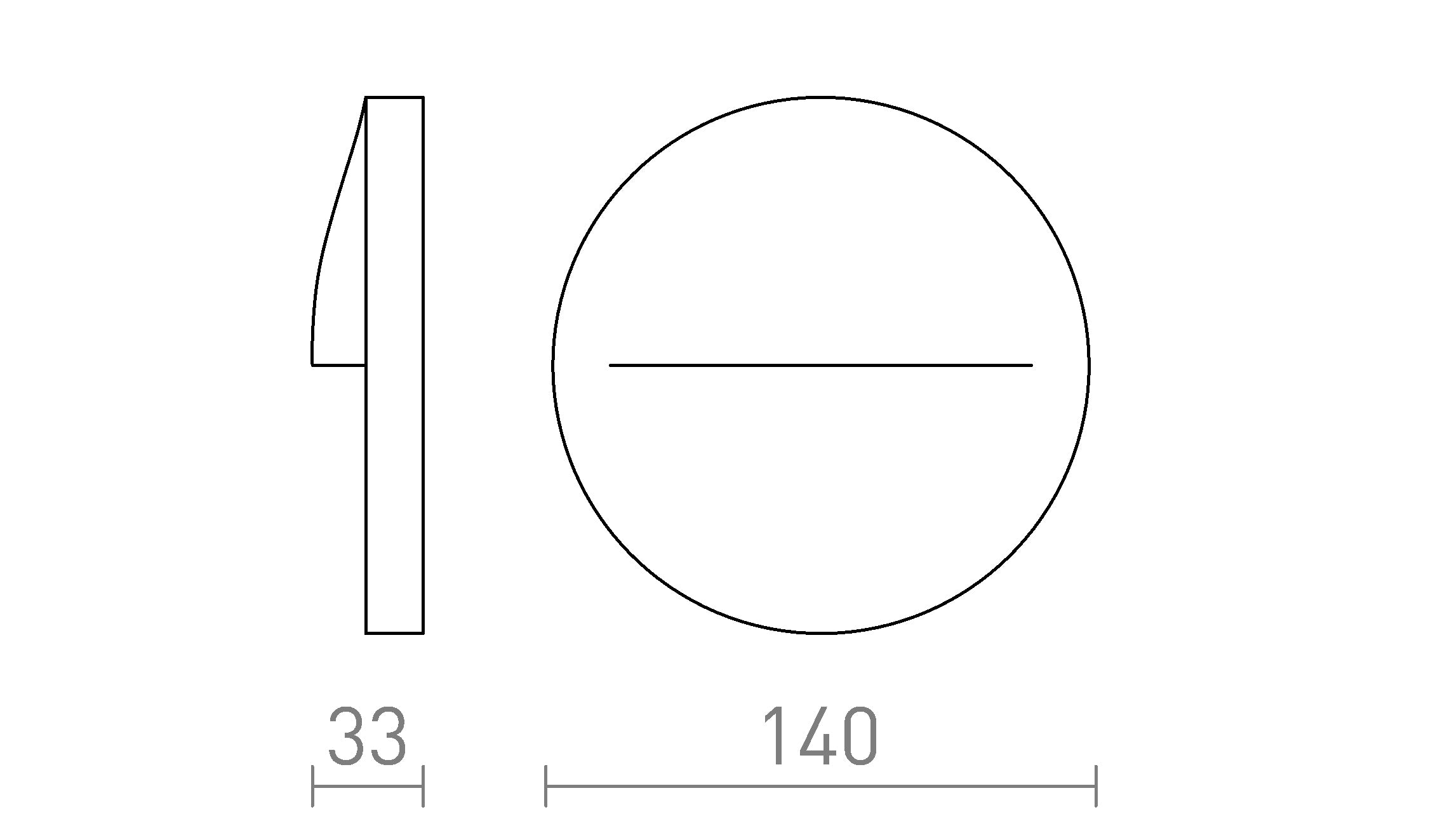 BOBO R de perete lampă - Product sketch