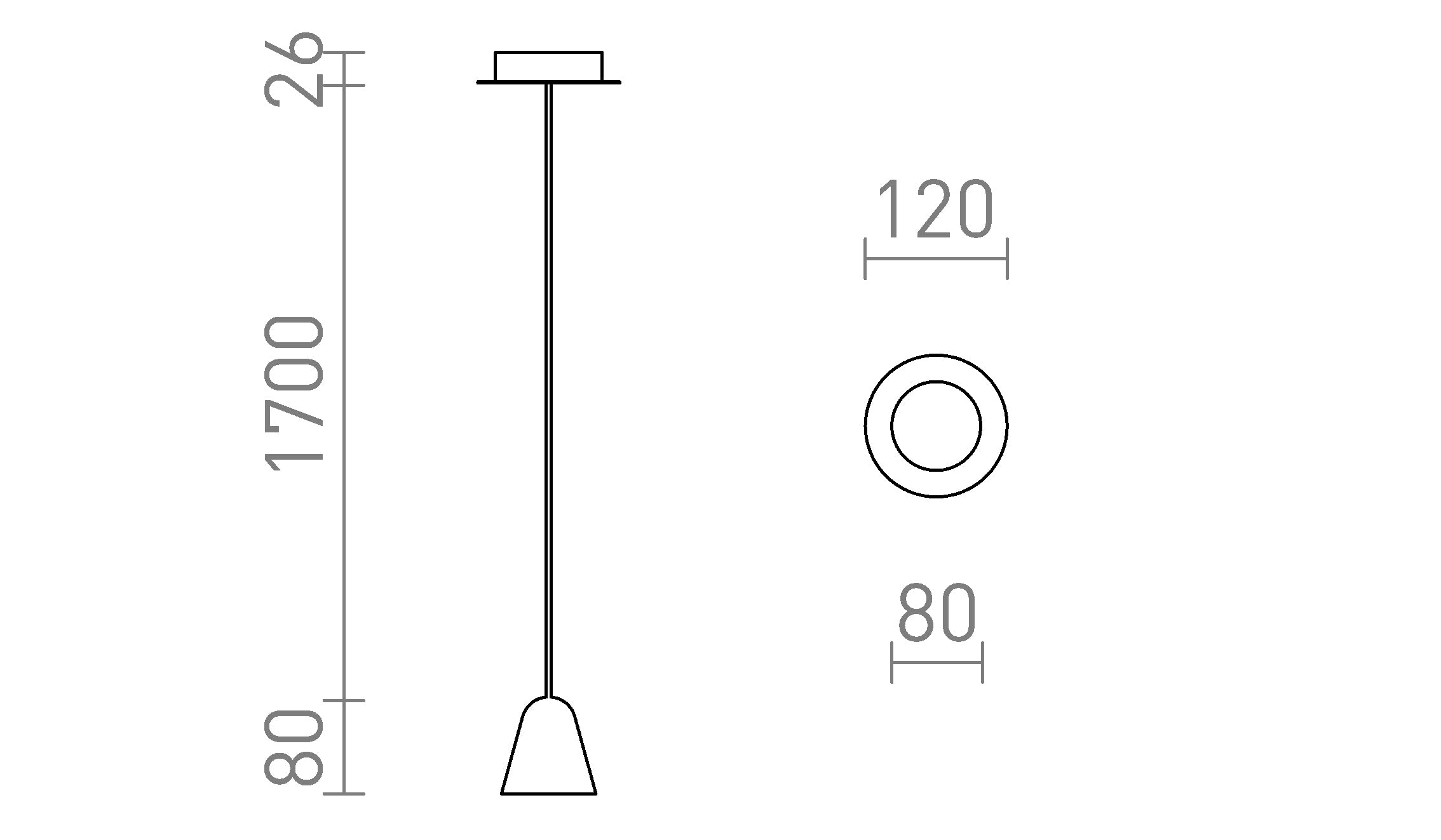 STIG hanglamp lamp - Product sketch