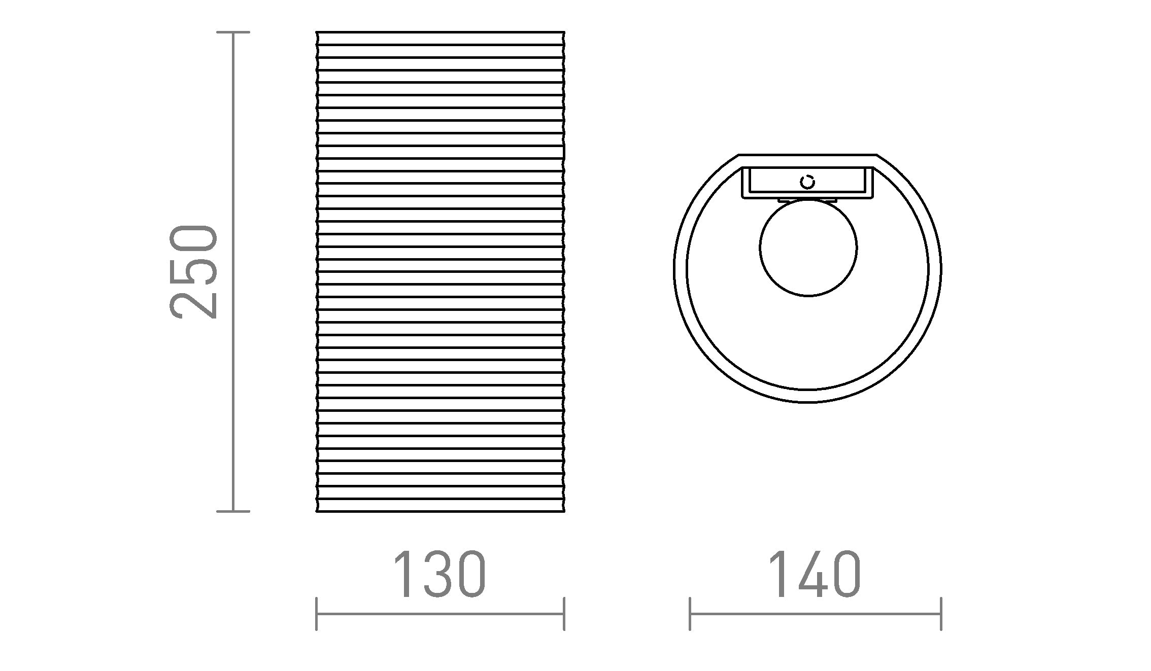 CALLUM RR4 250 Wandleuchte lampe - Product sketch