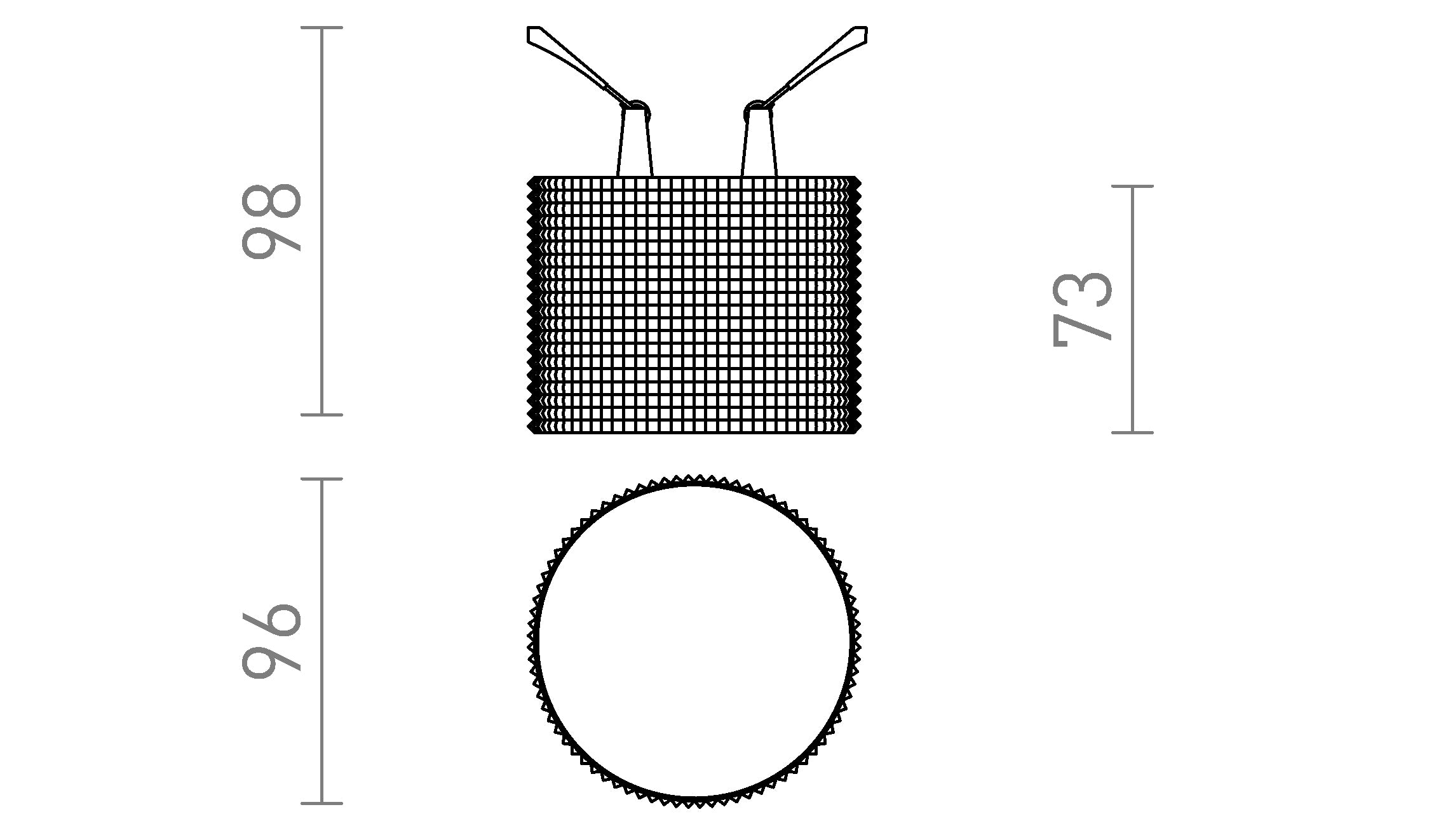 MARENGA RD1 73 upotettu lamppu - Product sketch