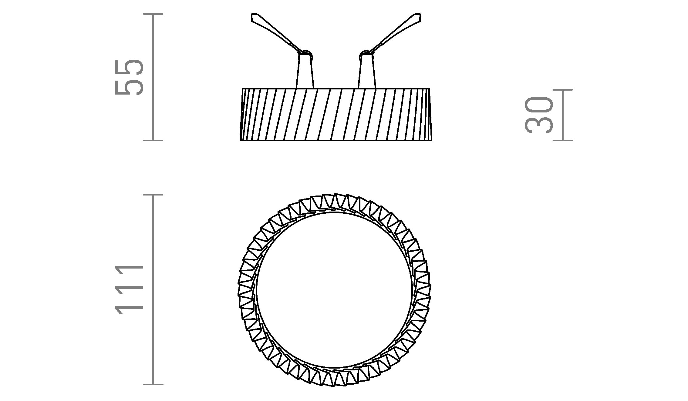 MARENGA RW1 30 empotrada lámpara - Product sketch