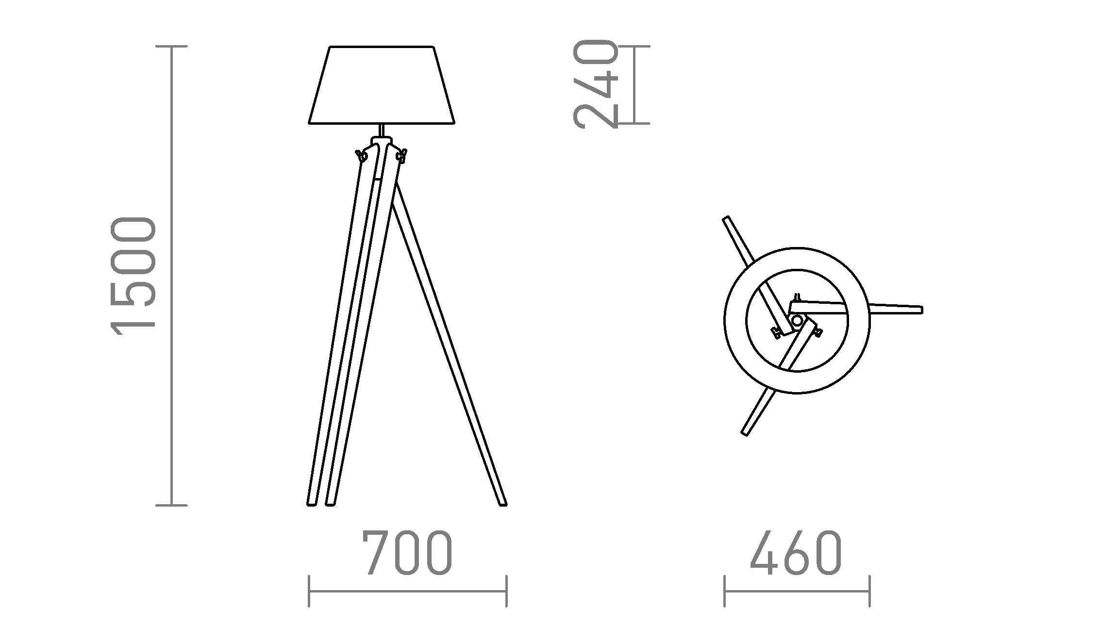 AMBITUS 46 φωτιστικό δαπέδου λαμπτήρας - Product sketch