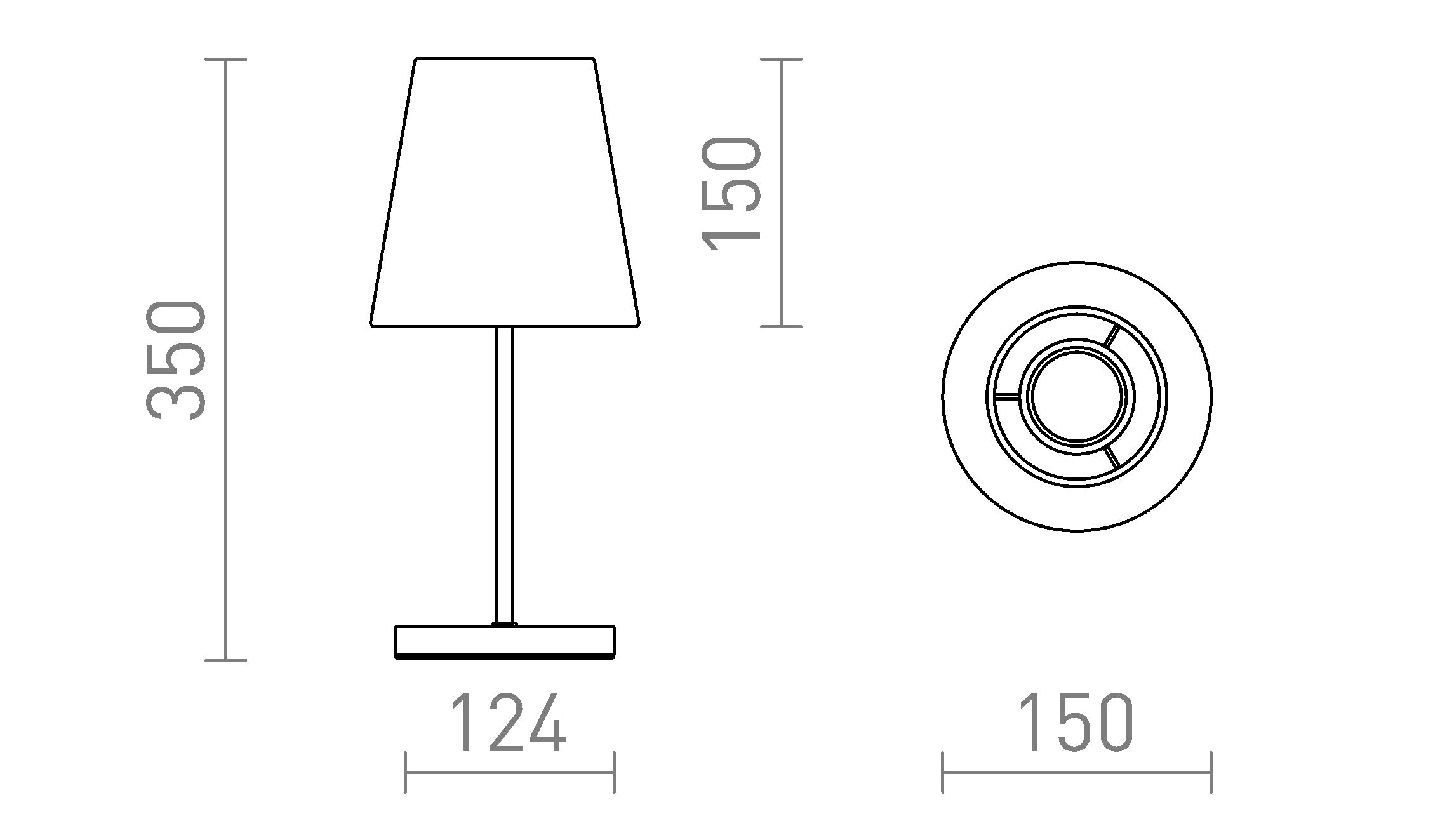 NYC/CONNY 15/15 Tischleuchte lampe - Product sketch