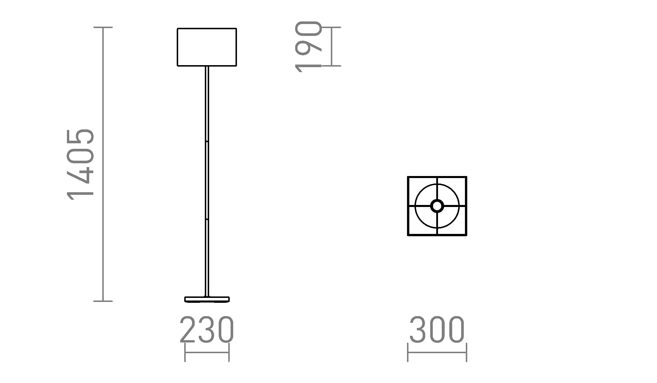 NYC/TEMPO 30/19 podna lampa - Product sketch