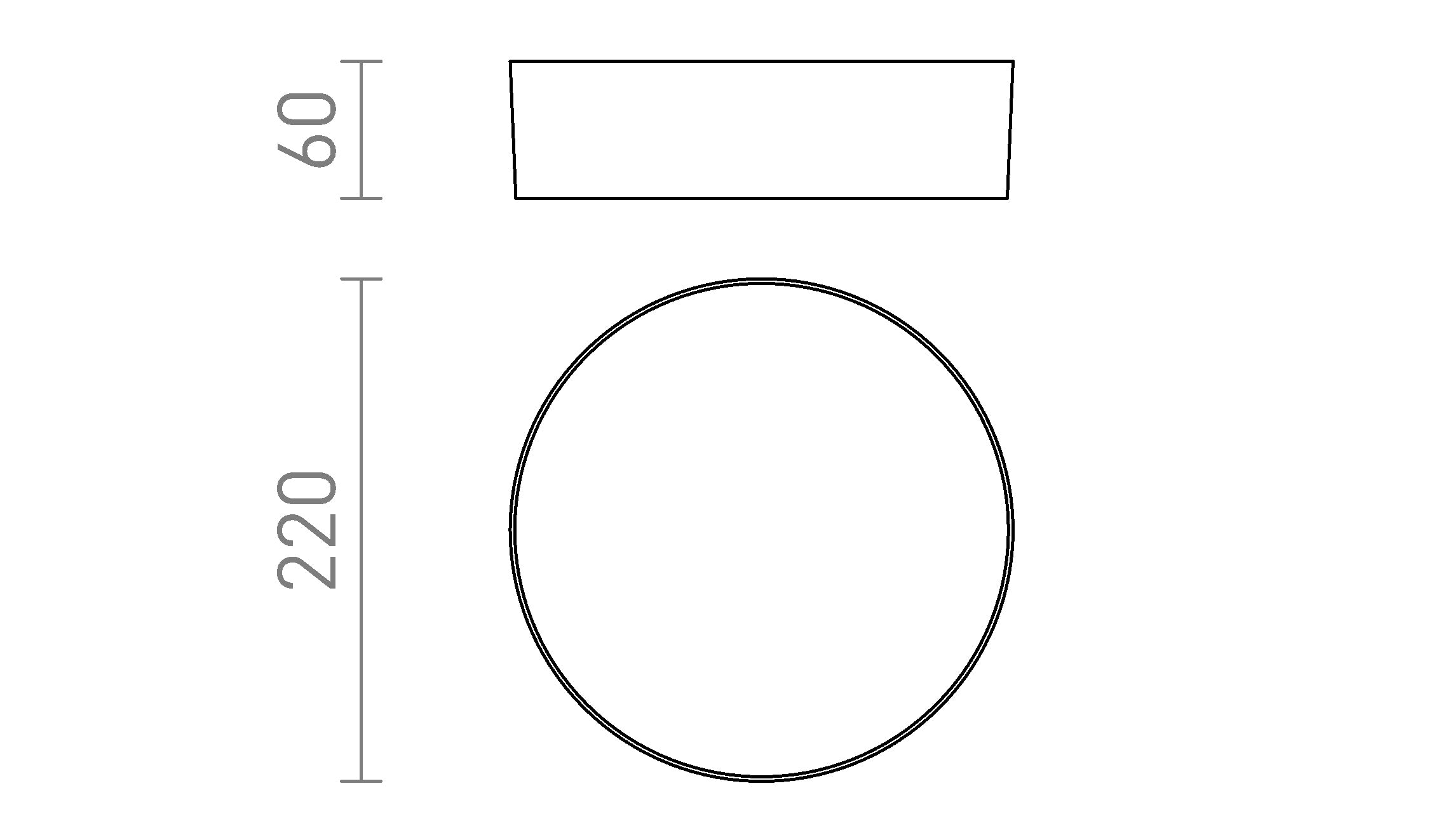 LARISA OUT 22 Aufbauleuchte lampe - Product sketch