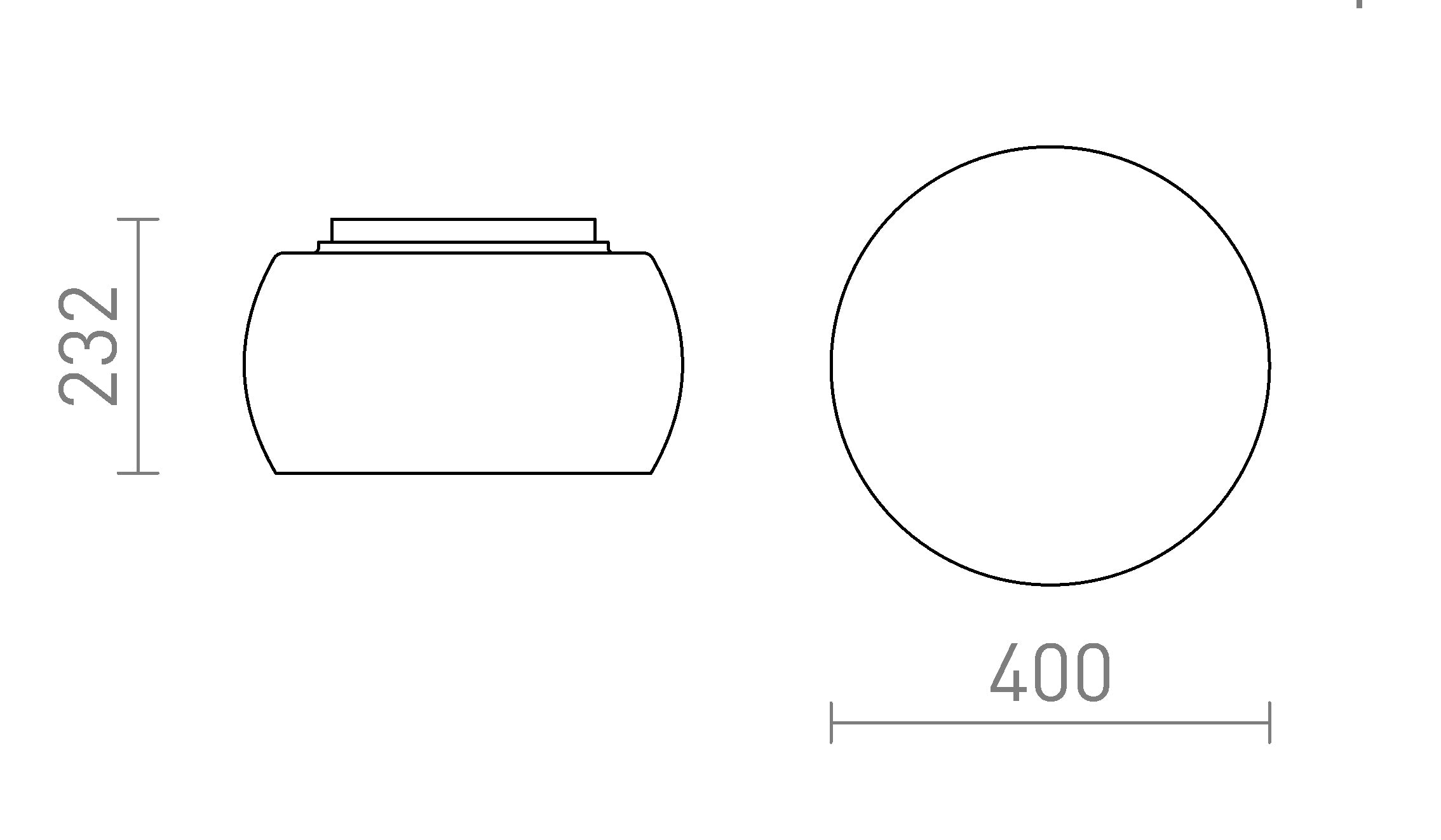 AMANDA teto lâmpada - Product sketch