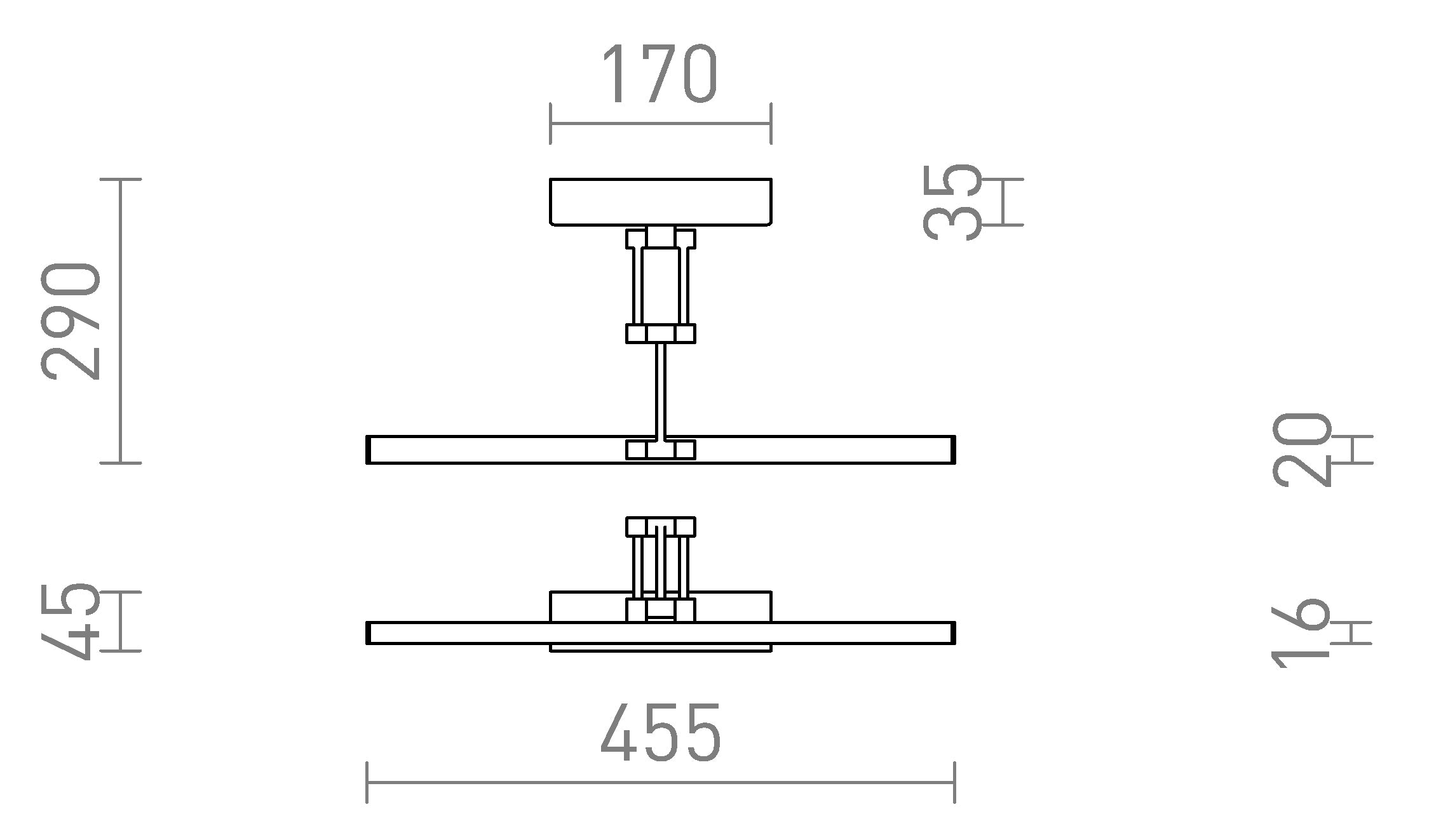 FRIDA 46 Wandleuchte lampe - Product sketch