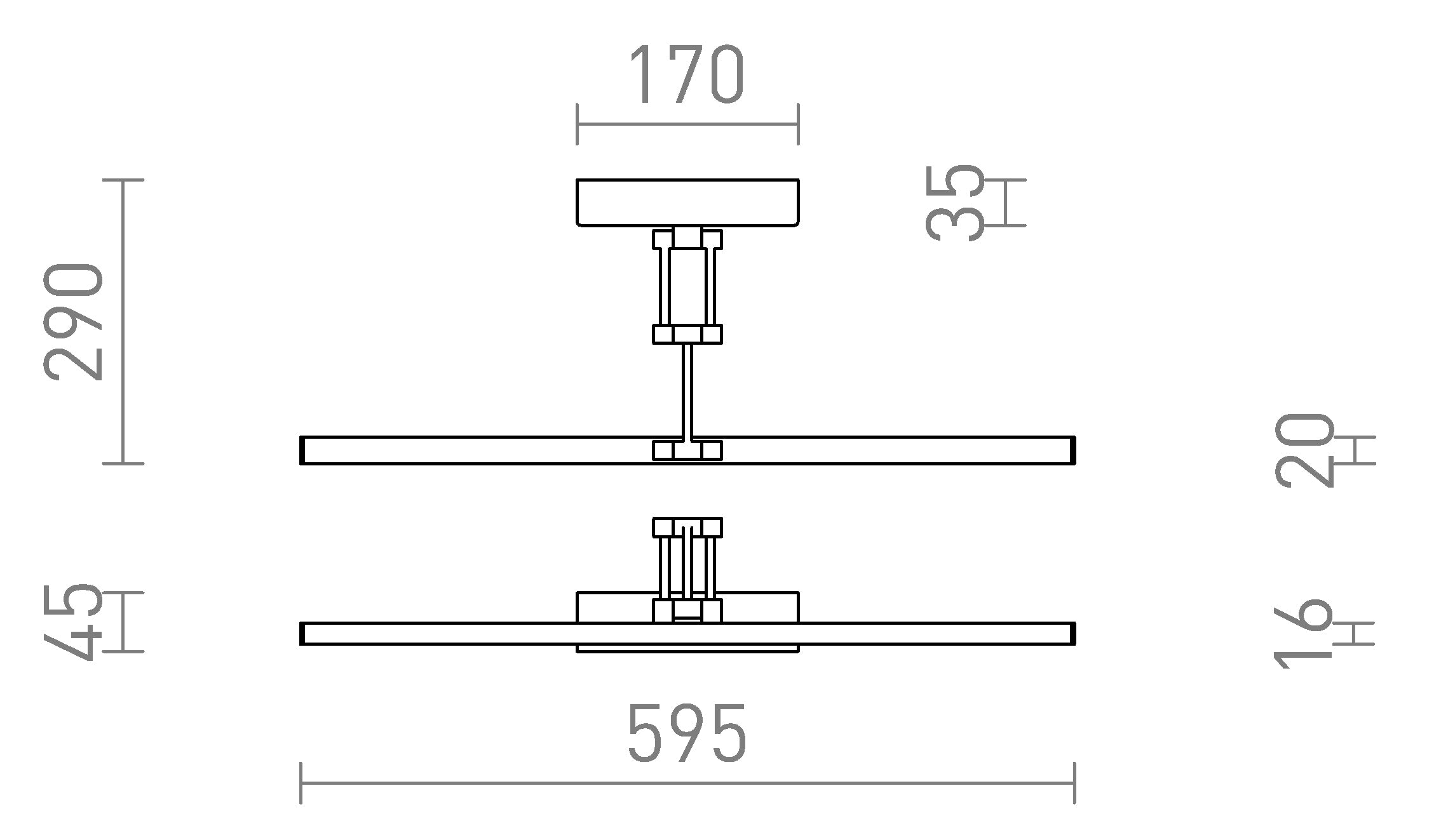 FRIDA 60 de pared lámpara - Product sketch