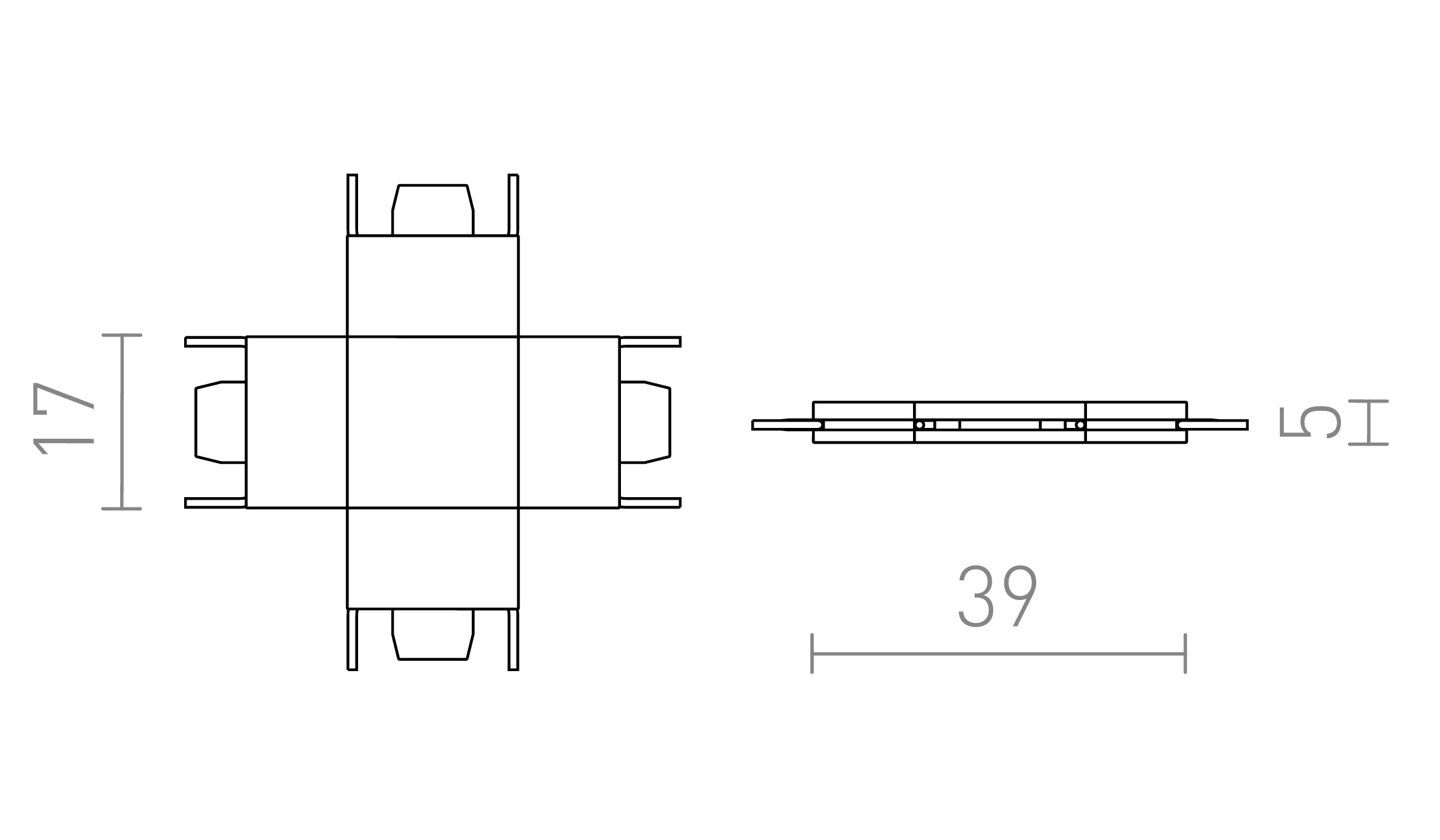 VEGA X koppelstuk - Product sketch