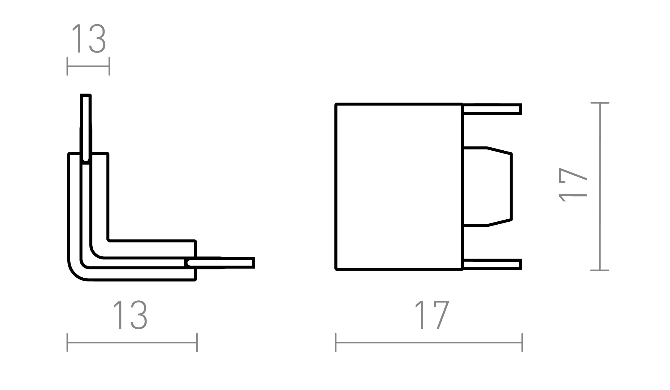 VEGA 90 L koppelstuk - Product sketch