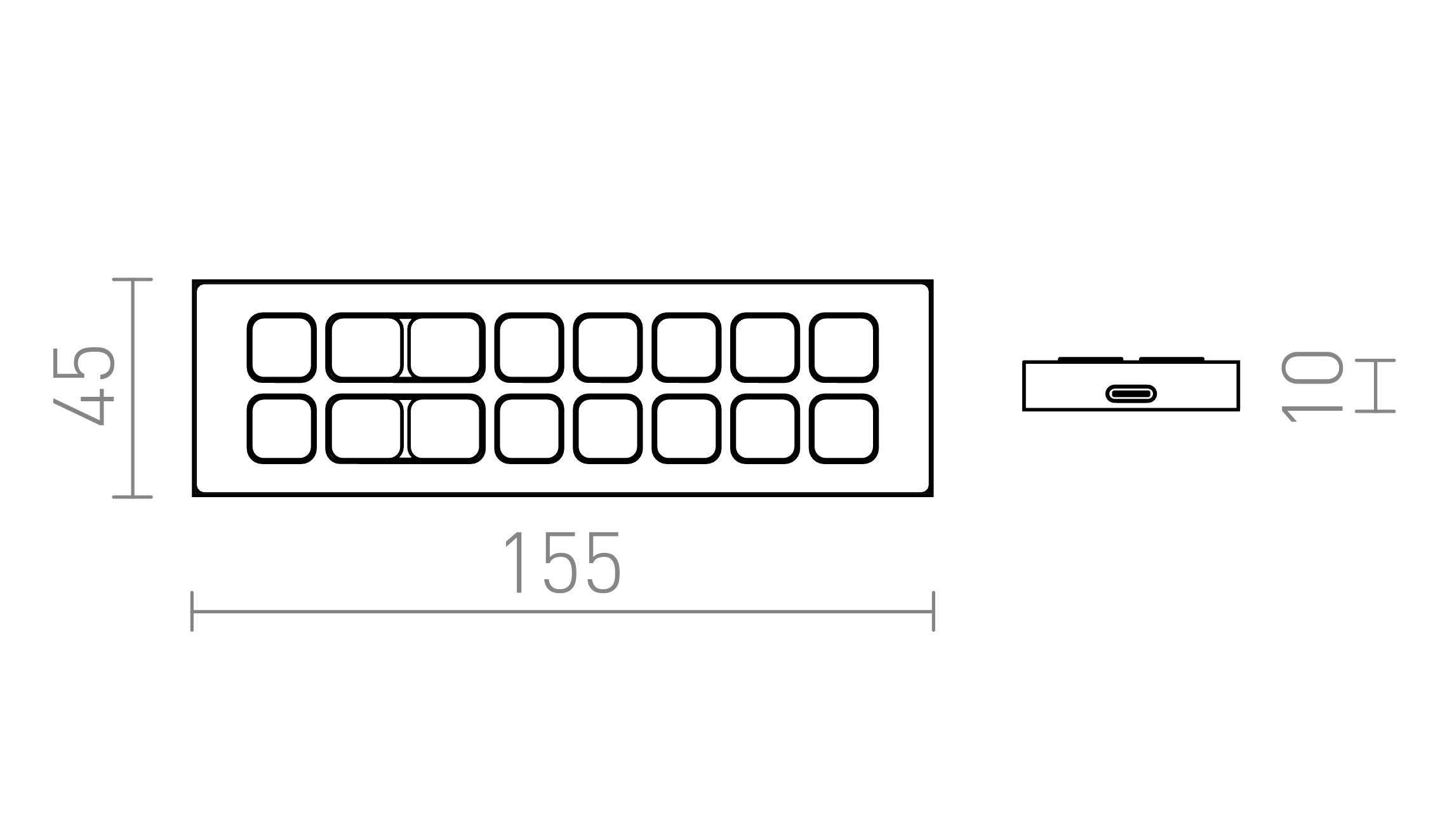 VEGA TUYA Fernbedienung - Product sketch