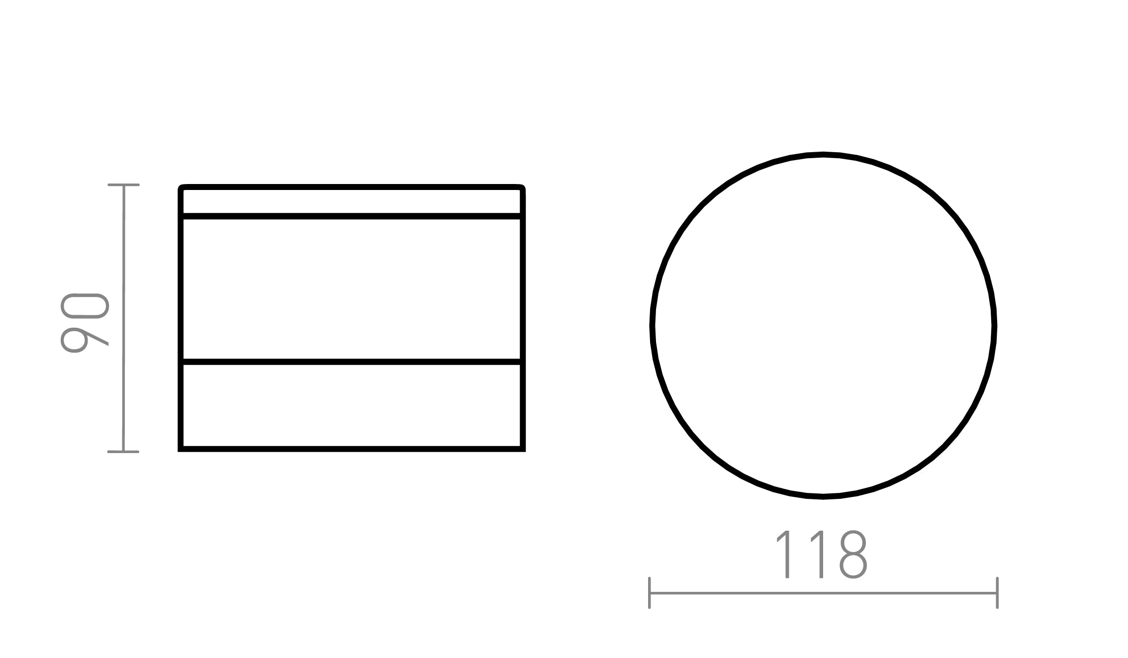 BRENDA opbouwlamp lamp - Product sketch