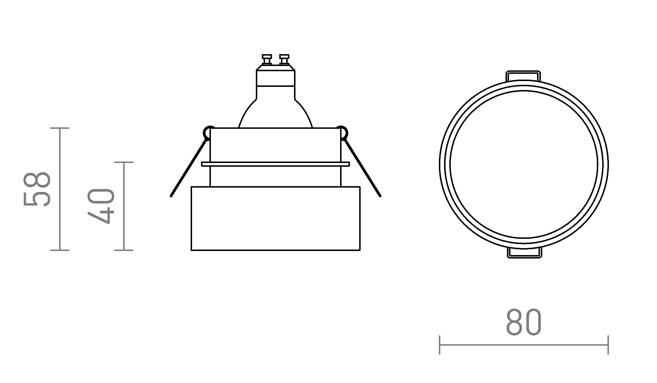 TORD Einbauleuchte lampe - Product sketch