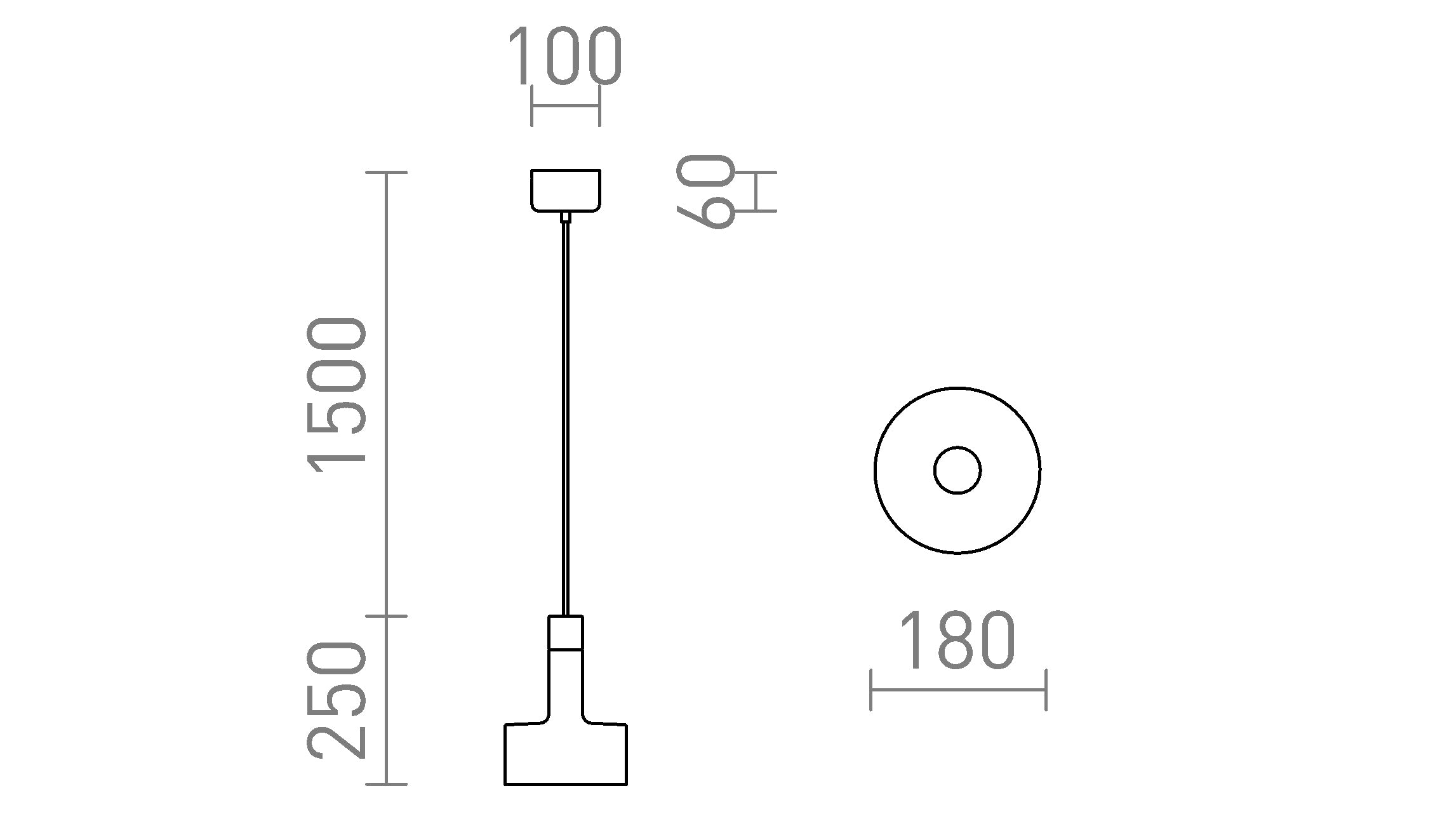DIVINA a sospensione lampada - Product sketch