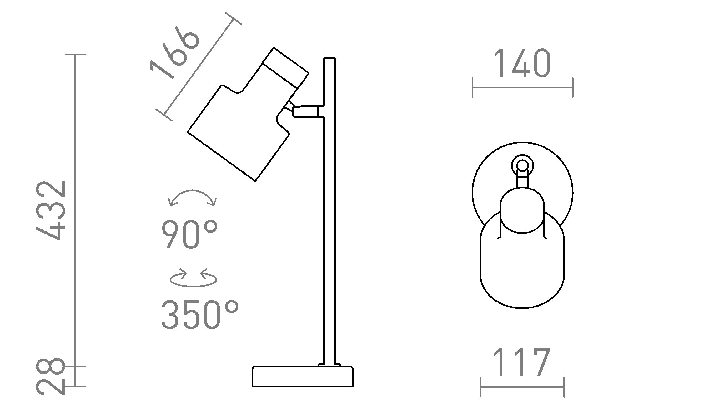 DIVINA Tischleuchte lampe - Product sketch