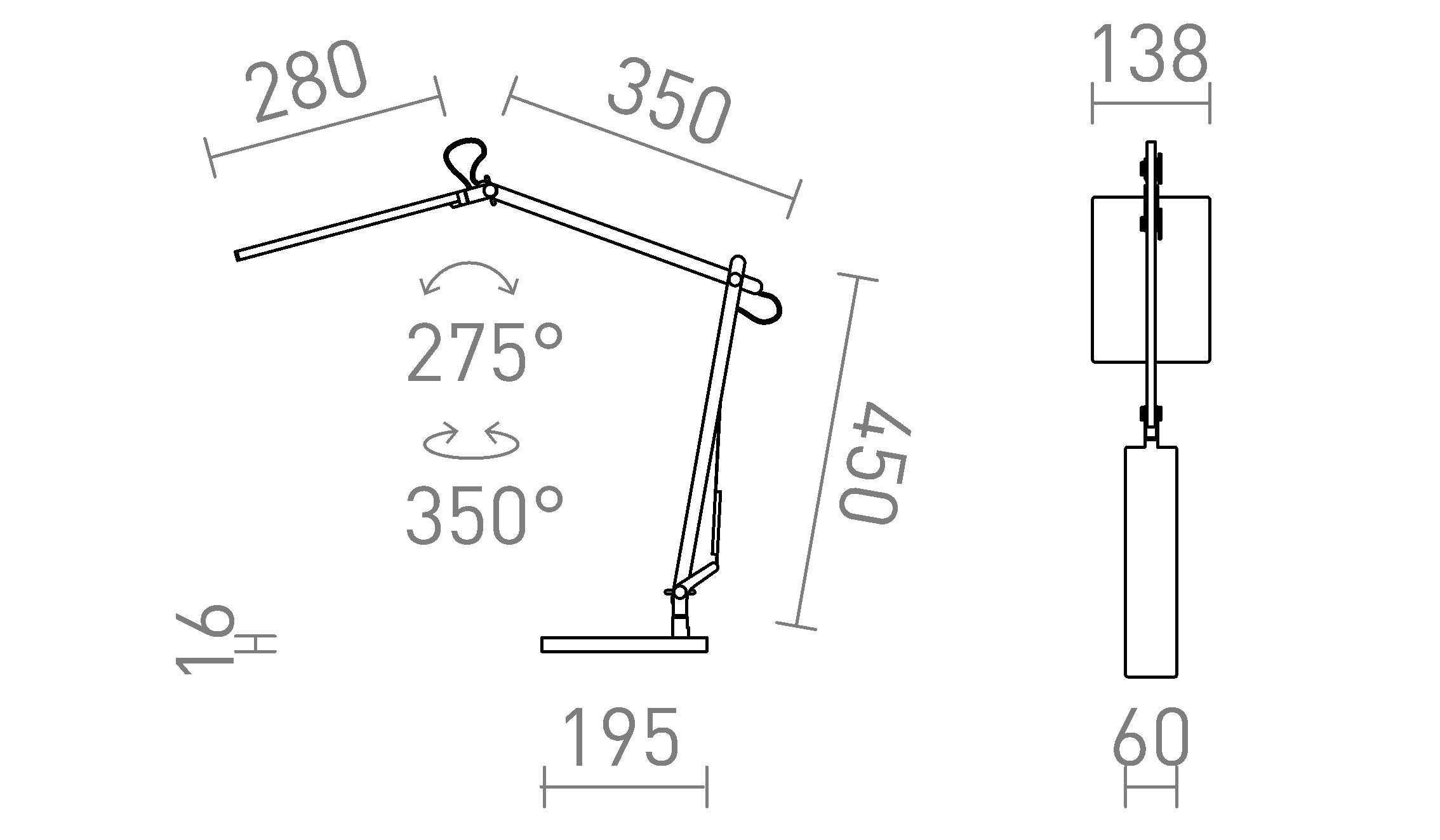 NORMA DIMM de mesa lámpara - Product sketch