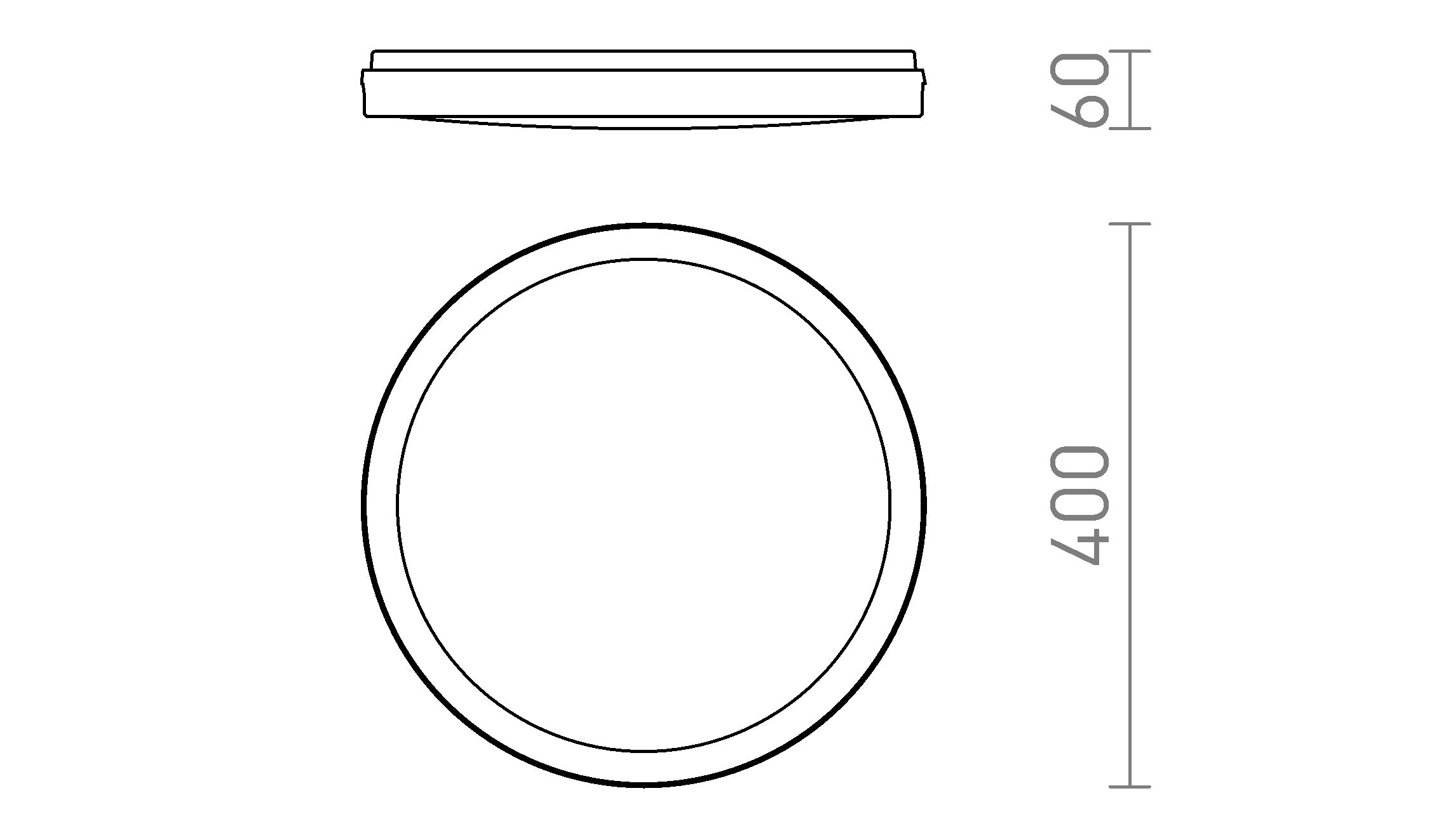 SONO 40 montage en surface lampe - Product sketch