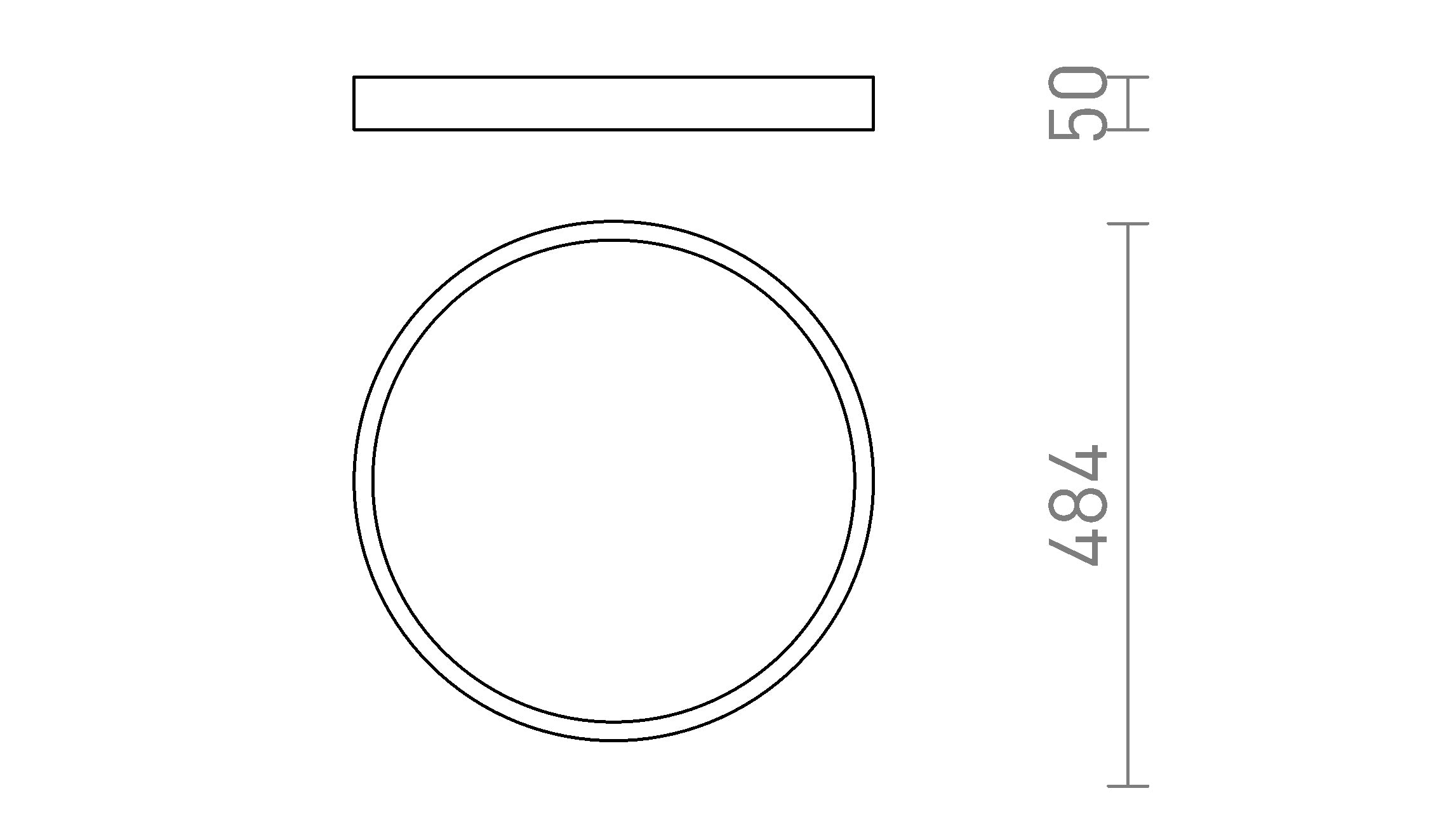 SOLEN 49 sufitowa lampa - Product sketch