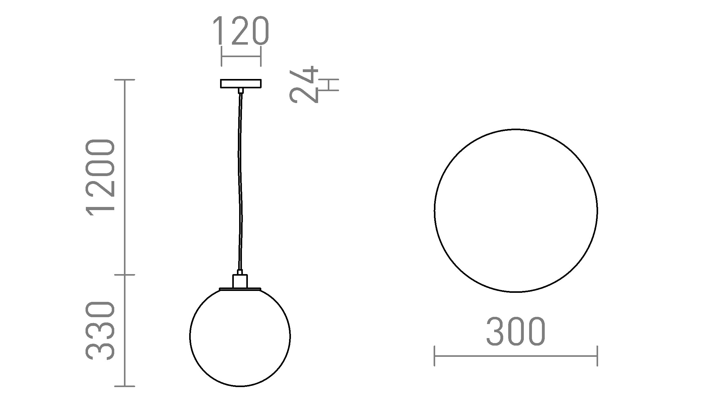 BOULDER 30 suspendat lampă - Product sketch