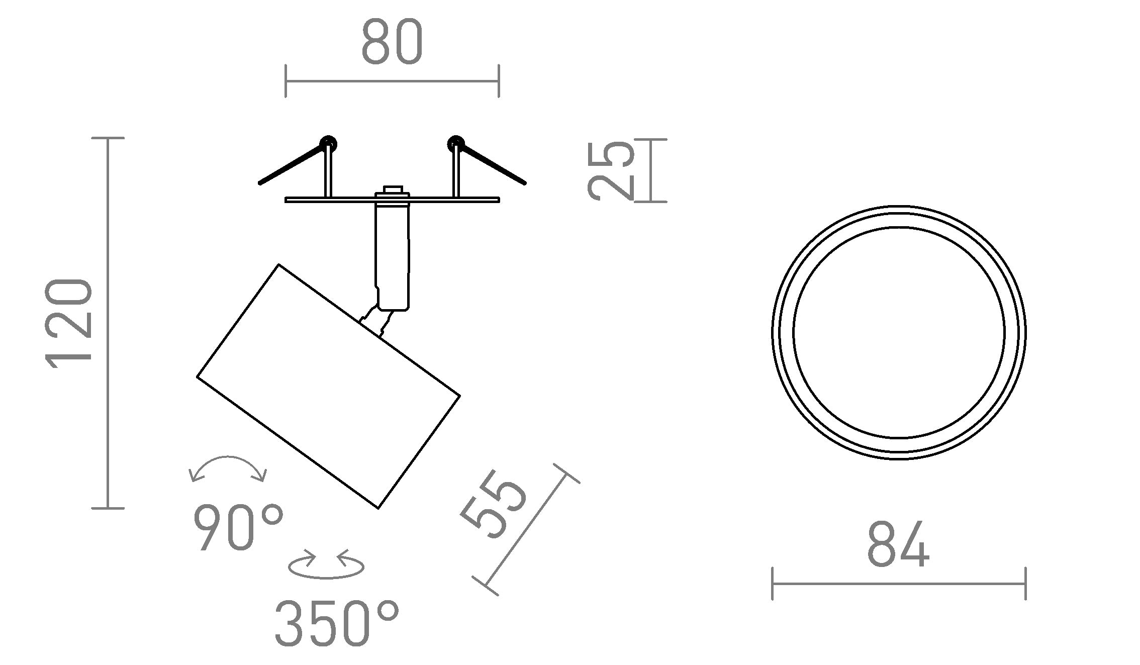 PIXEL Einbauleuchte lampe - Product sketch