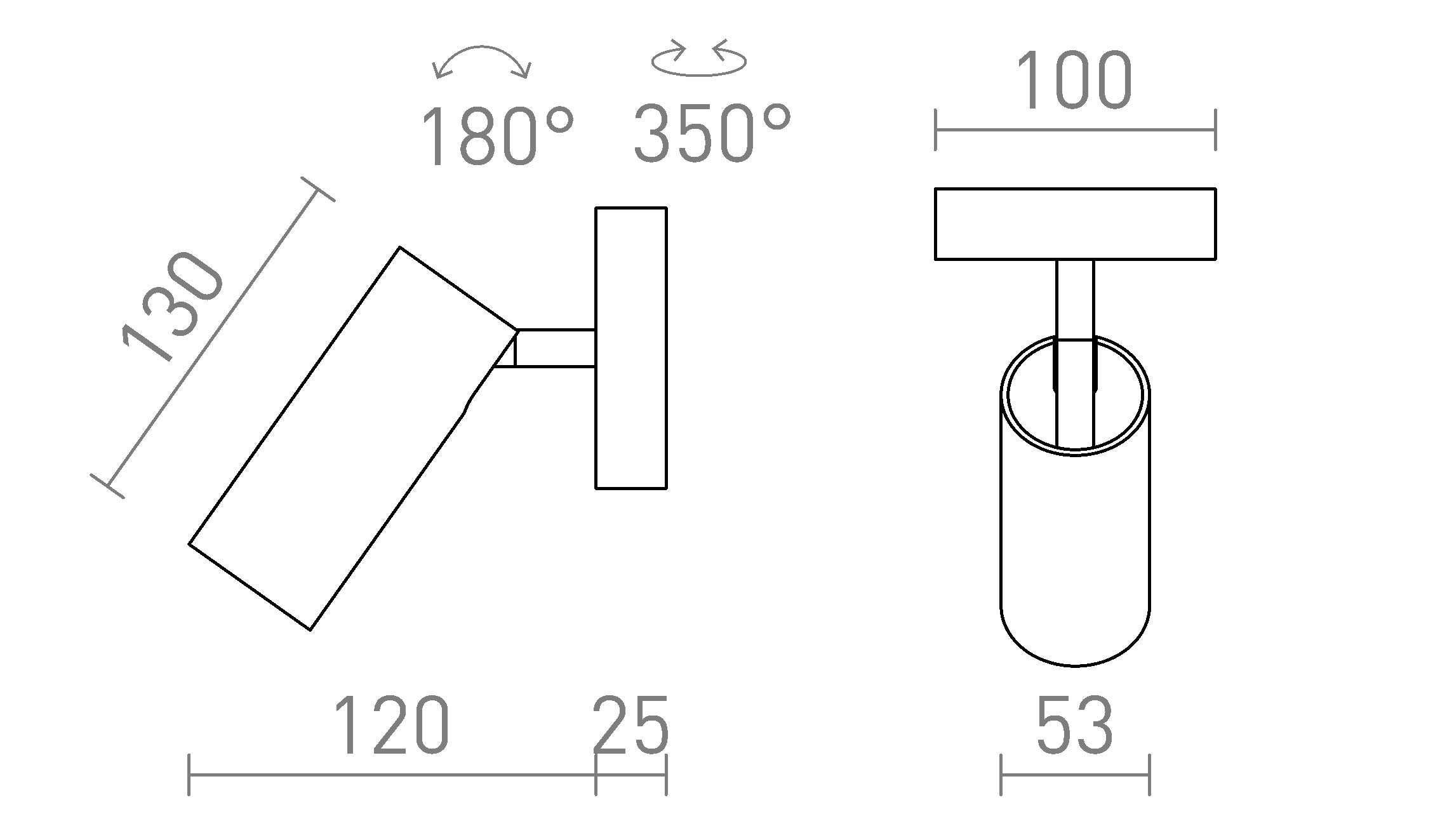 MARTA Aufbauleuchte lampe - Product sketch