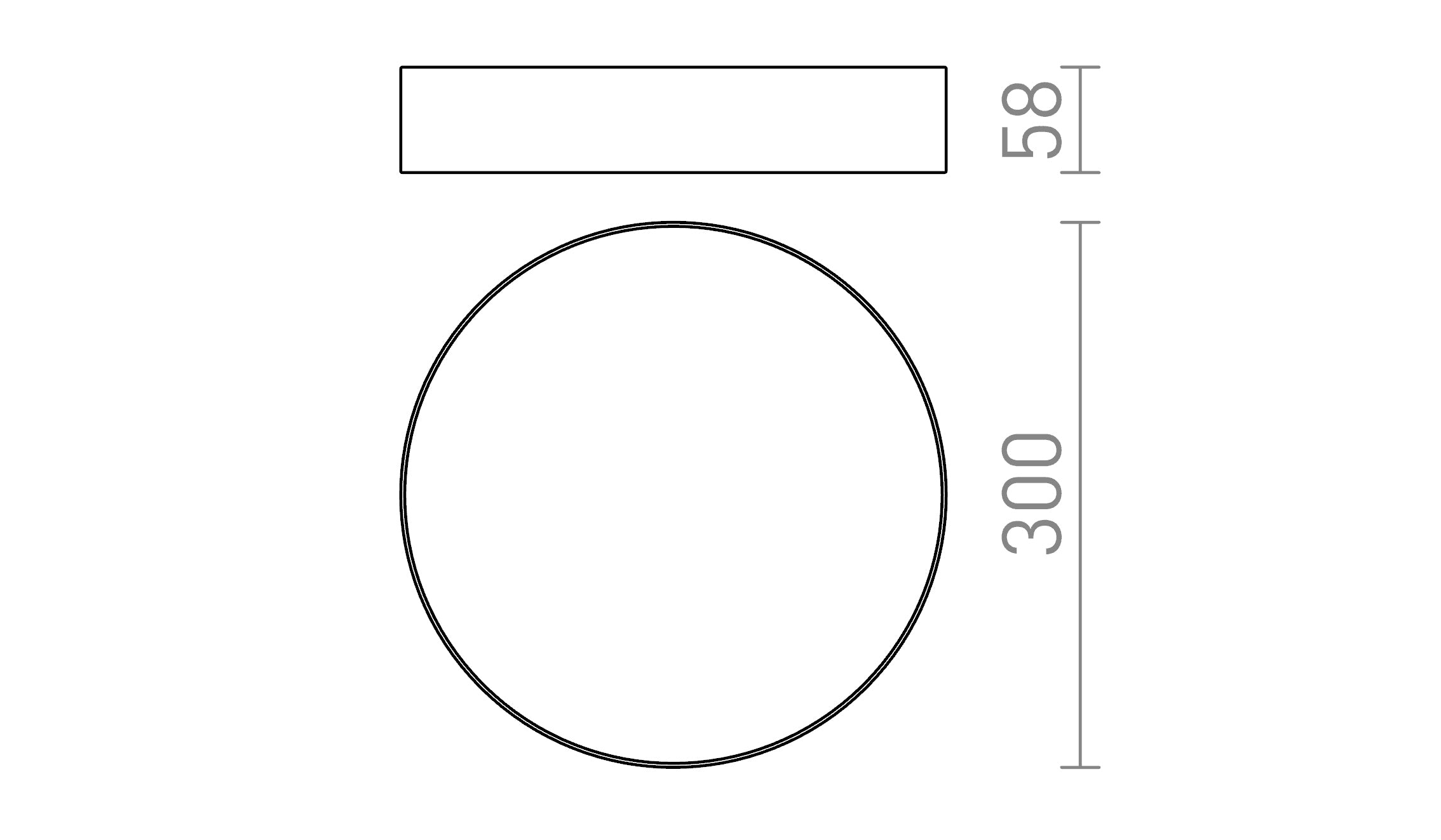 LARISA R 30 DIMM Deckenleuchte lampe - Product sketch