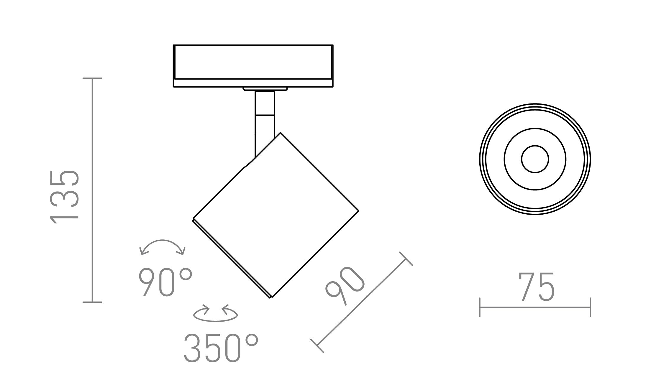 IRIS 7 pour rail monophasé - Product sketch
