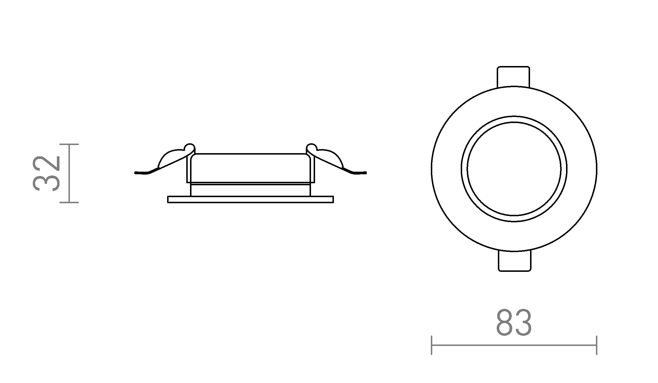 NONO DIMM Einbauleuchte lampe - Product sketch