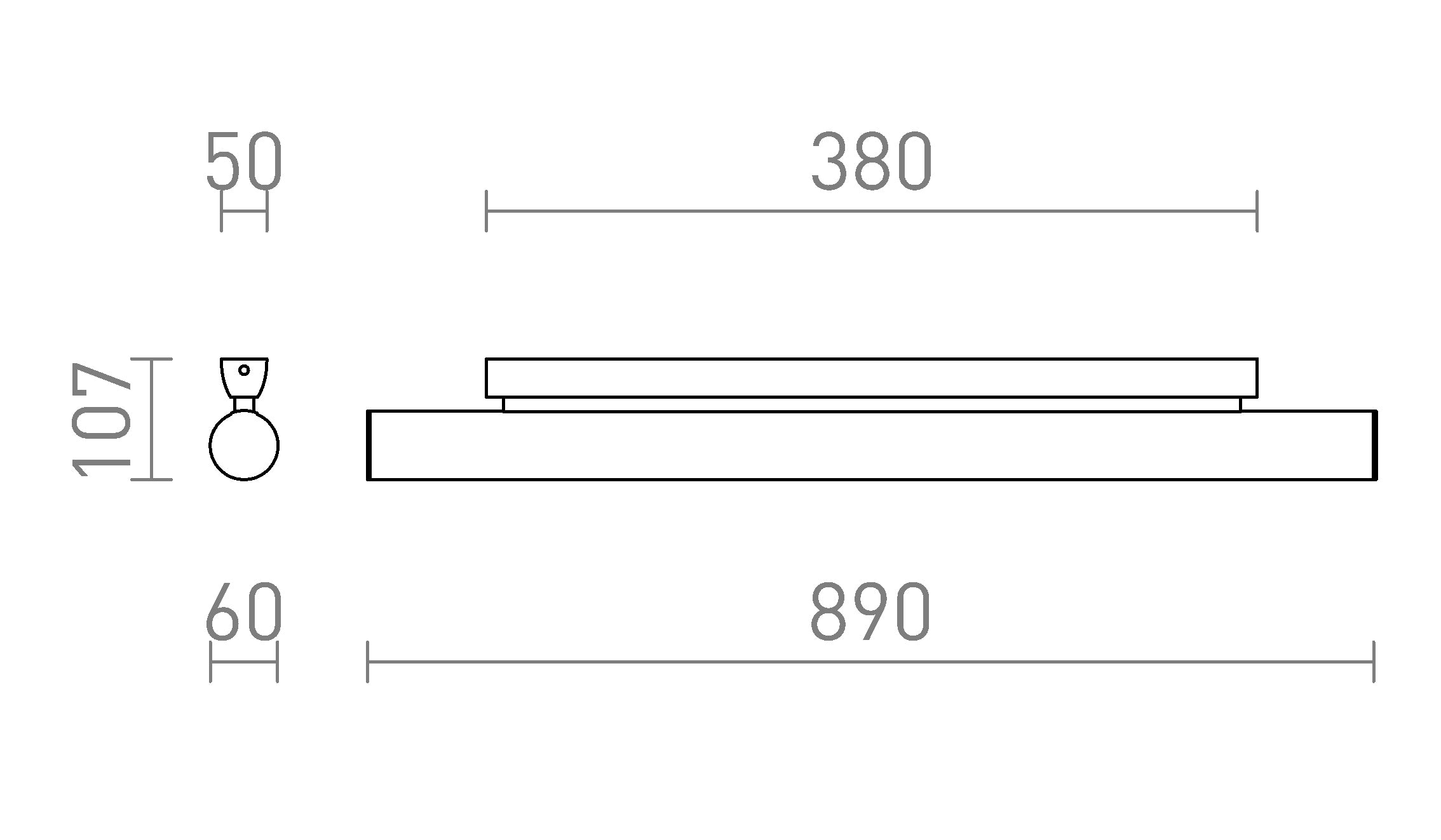 RIVIER LED 89 стенна лампа - Product sketch