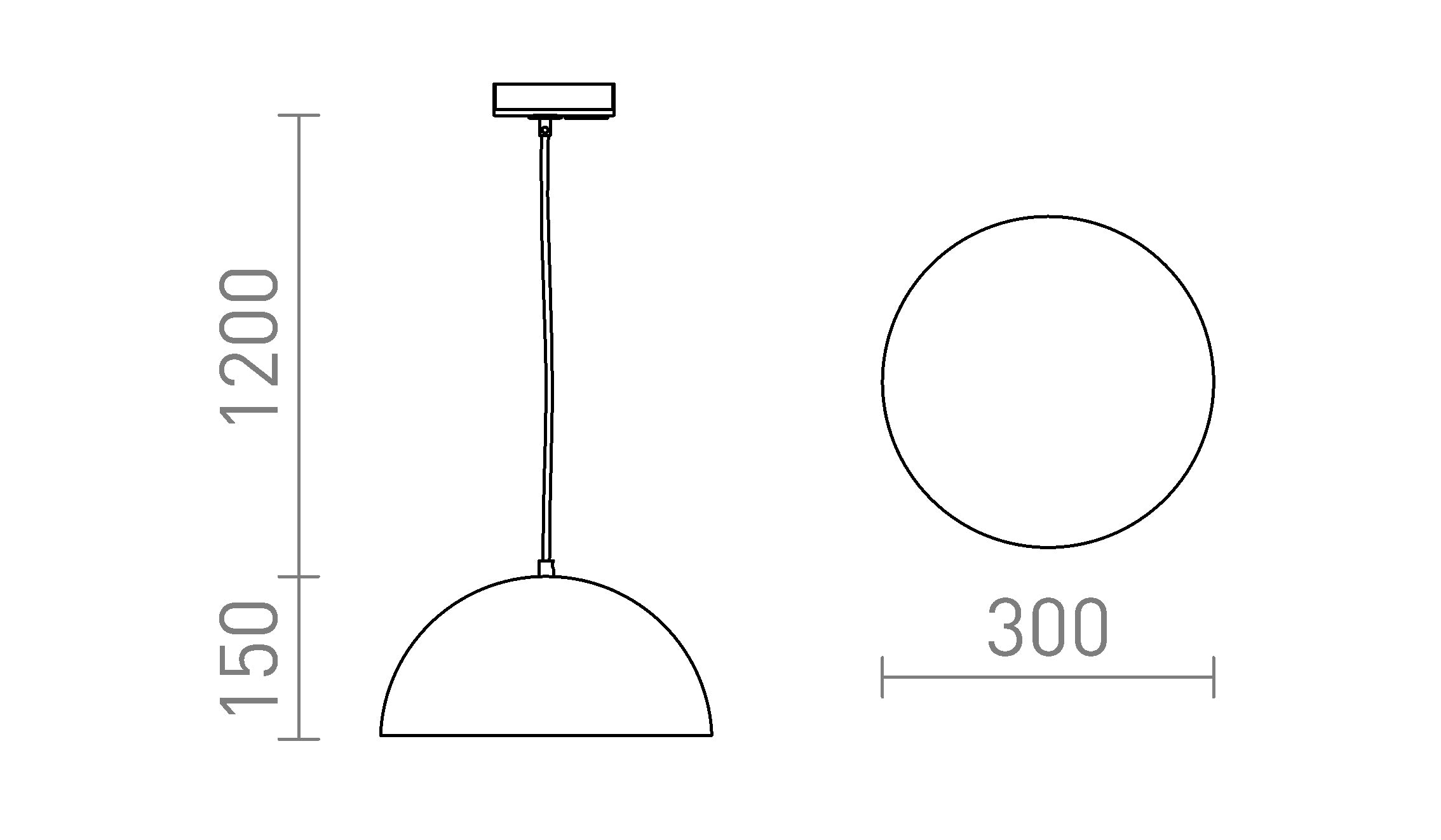 GLADYS 30 pour rail monophasé - Product sketch